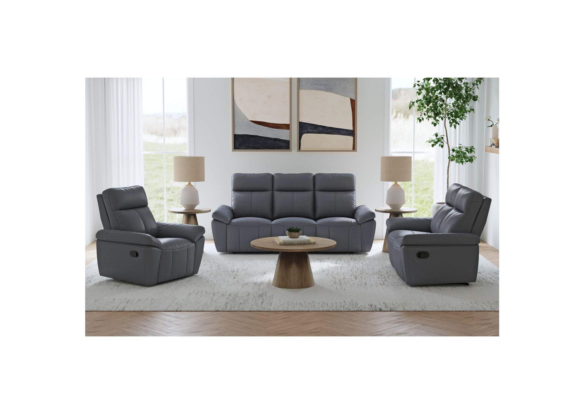 Sago Motion Recliner In Aviarah Navy Blue image 1