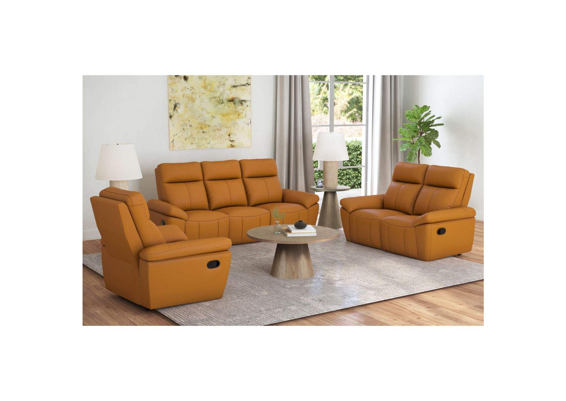 Sago Motion Sofa In Aviarah Tangerine image 1