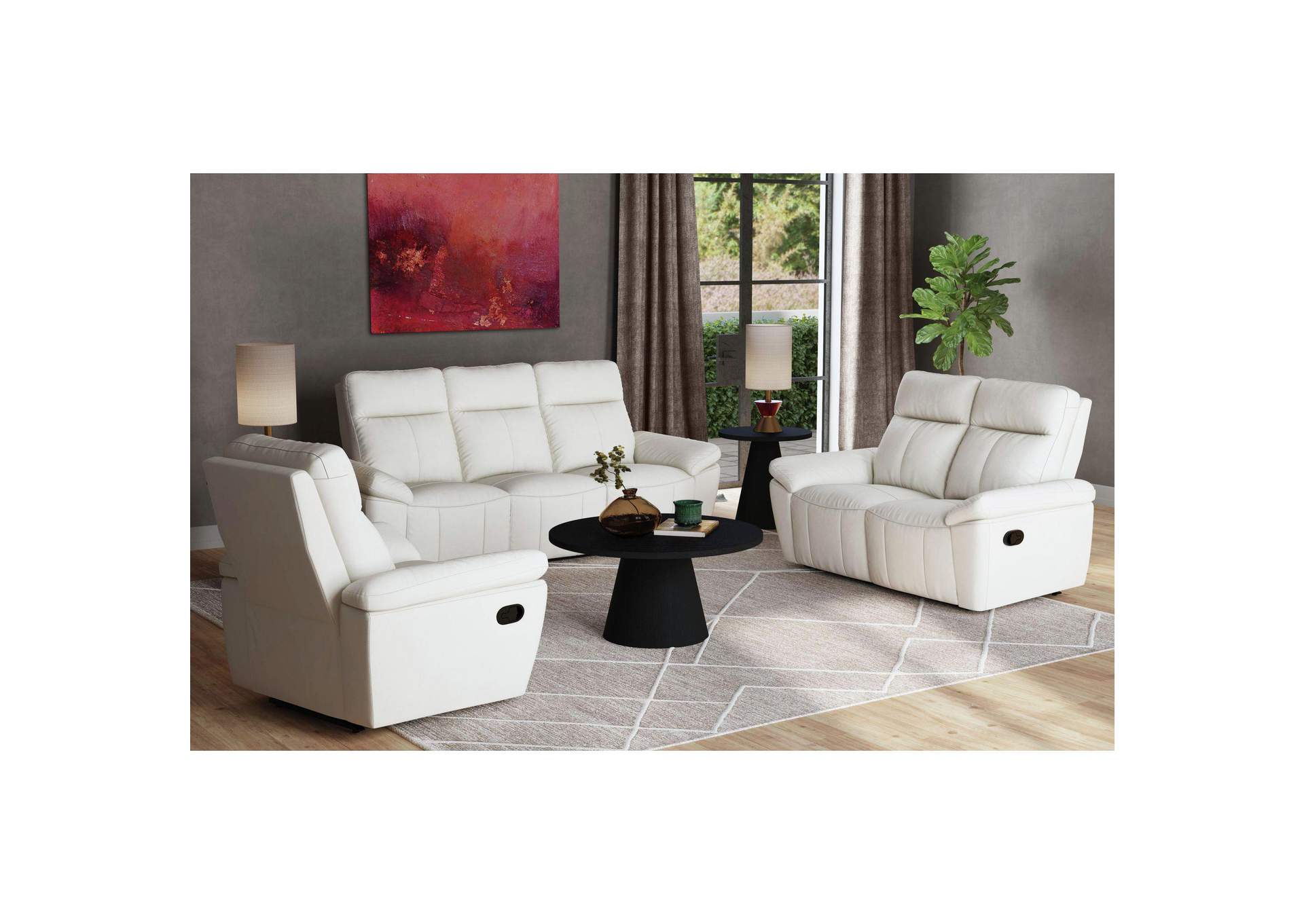 Sago Motion Loveseat In Aviarah White image 1