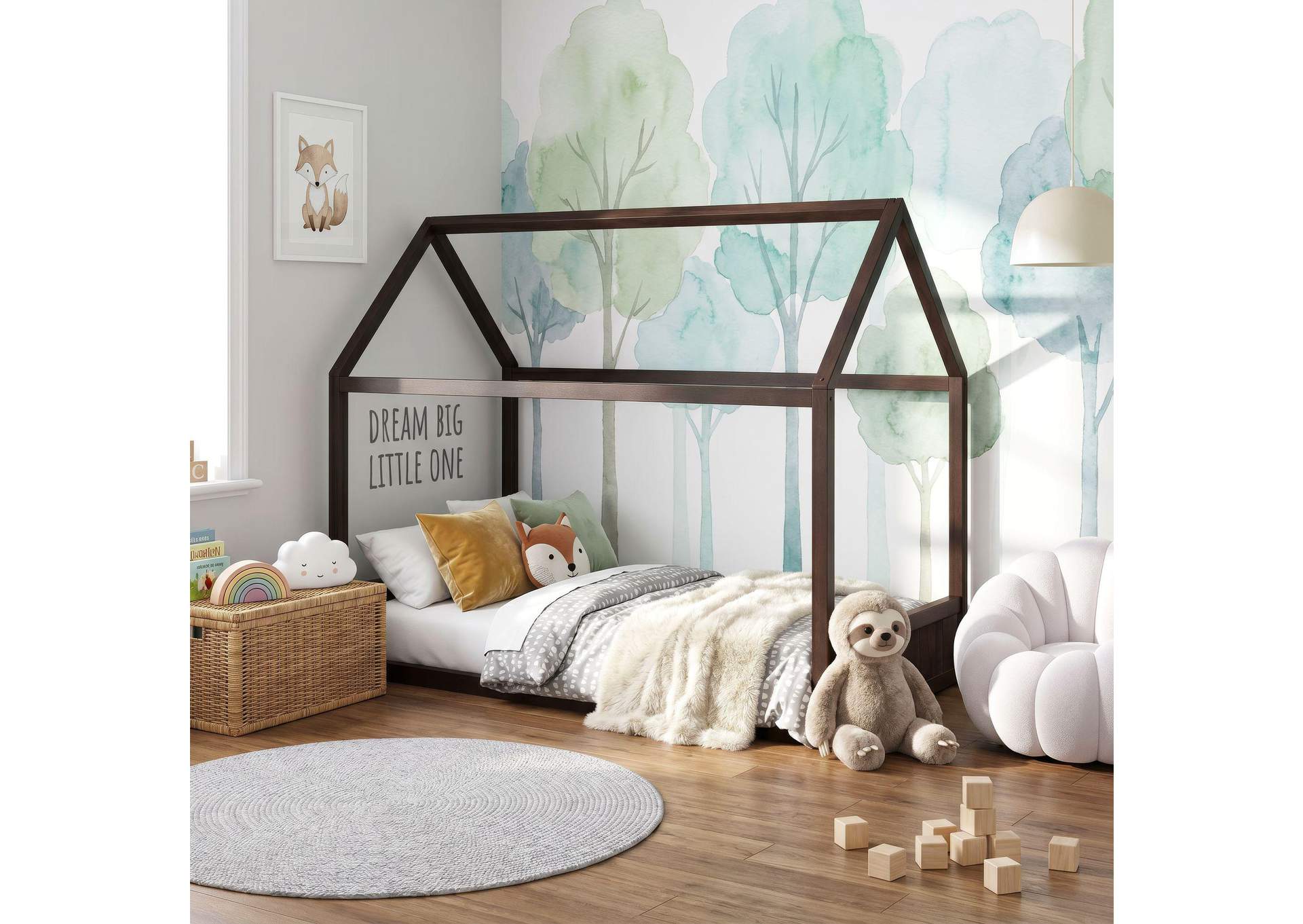 Sami Full Montessori Bed In Espresso image 1