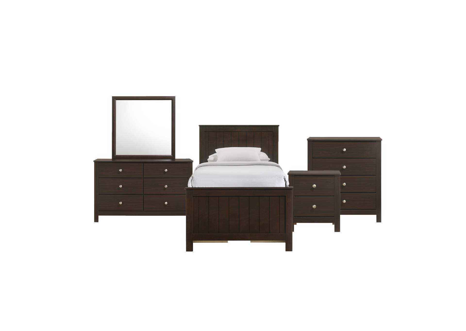 Sami Twin Captains 5 Piece Bedroom Set In Espresso image 18