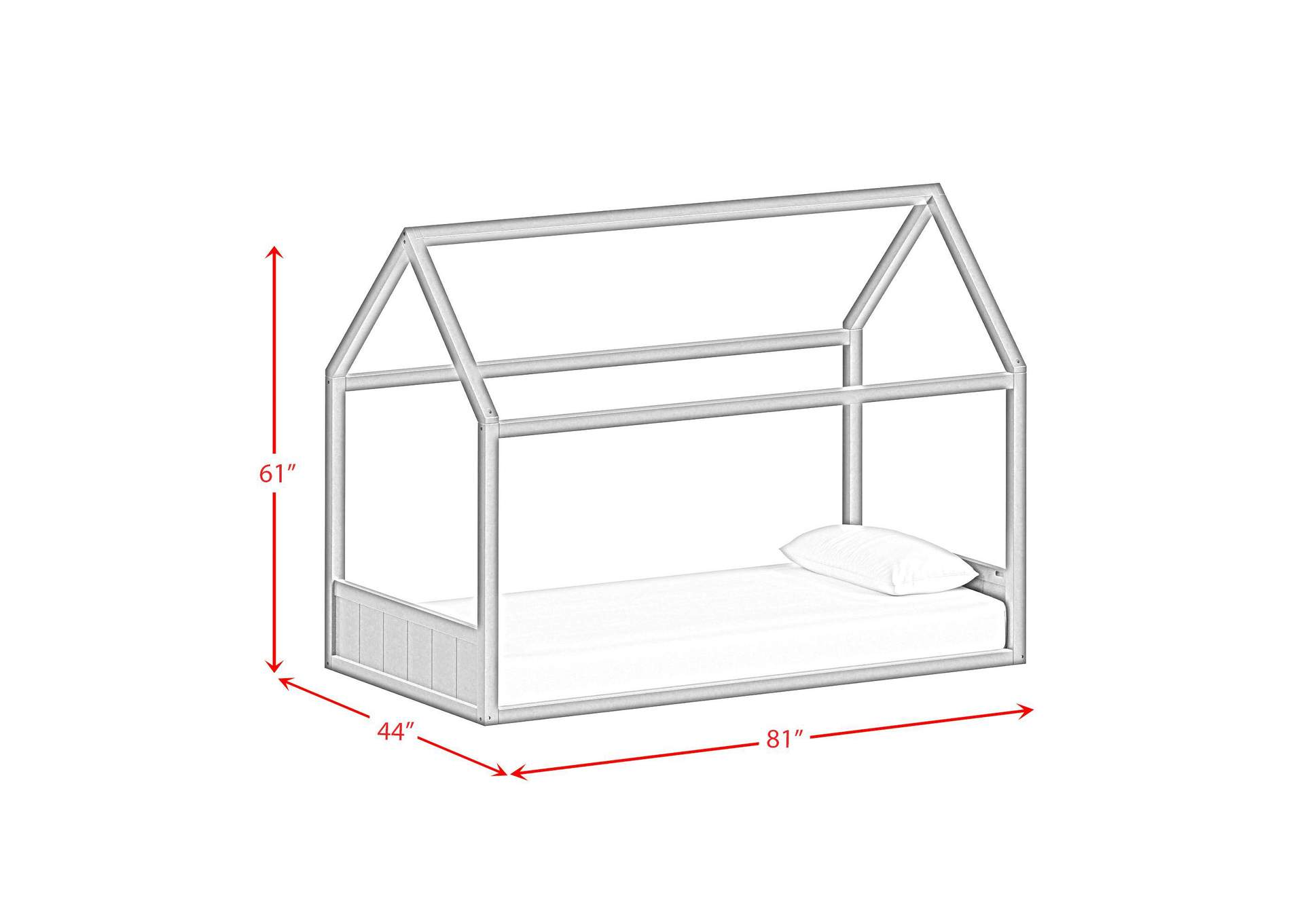Sami Twin Montessori Bed In Grey image 5