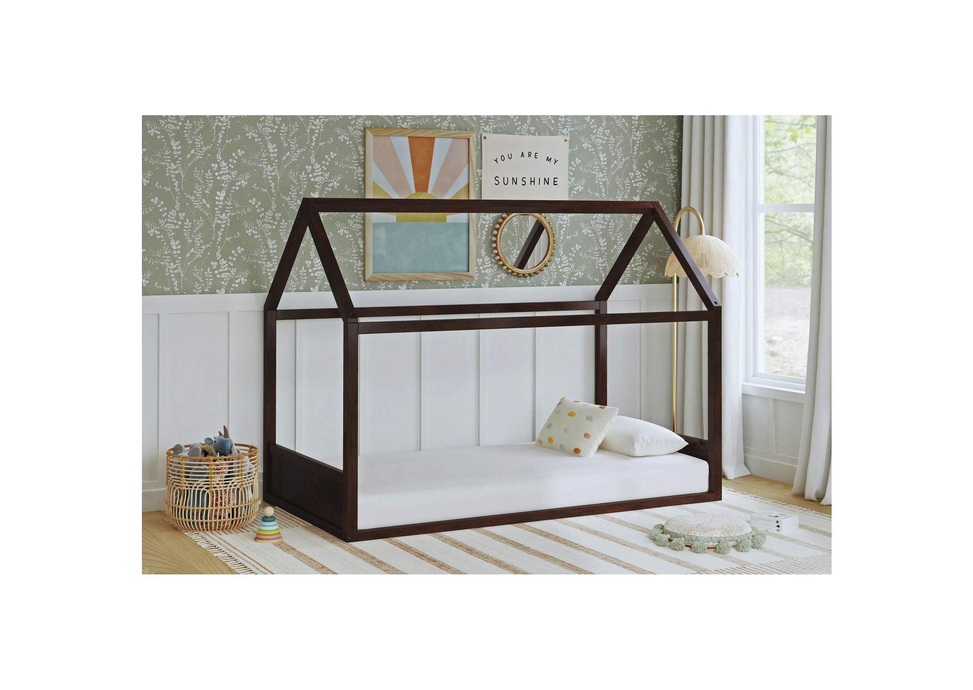 Sami Twin Montessori Bed In Espresso image 1
