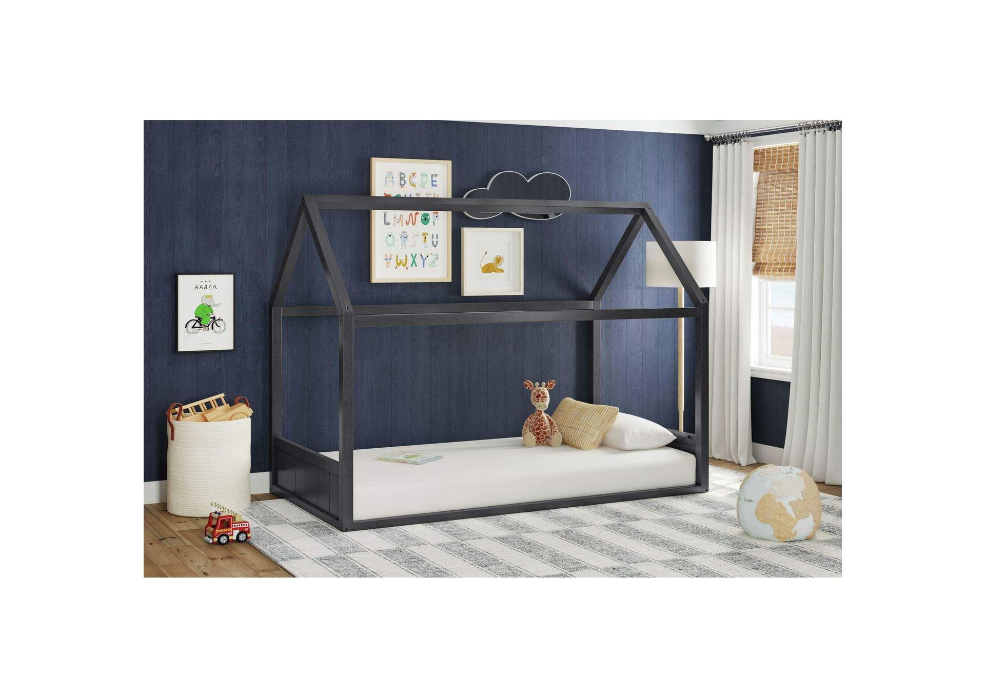 Sami Twin Montessori Bed In Grey image 1