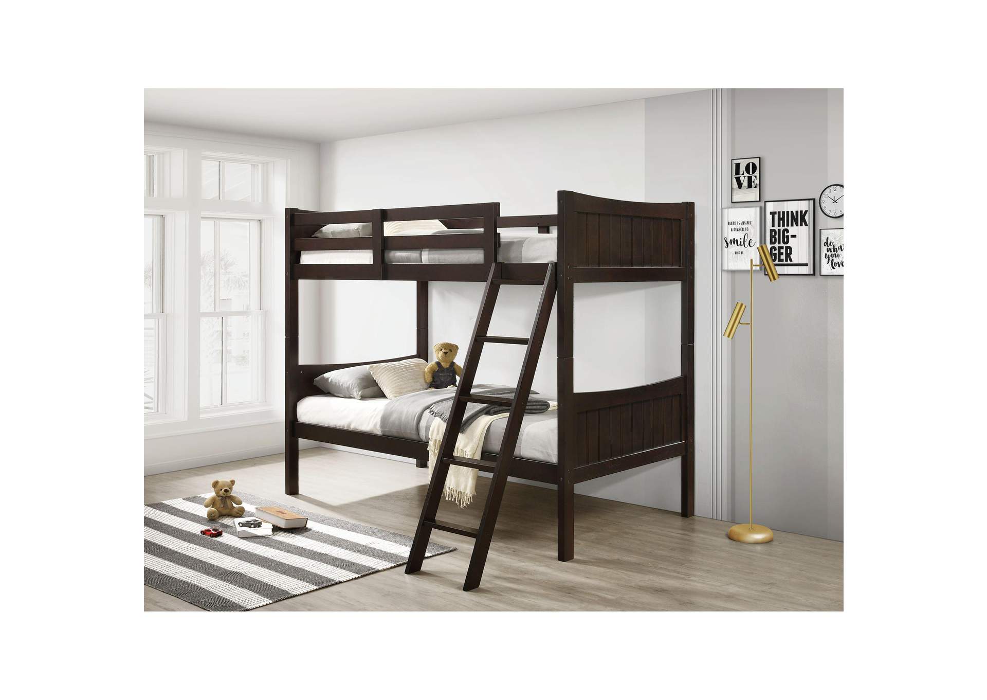 Sami Twin Over Twin Bunk Espresso image 1