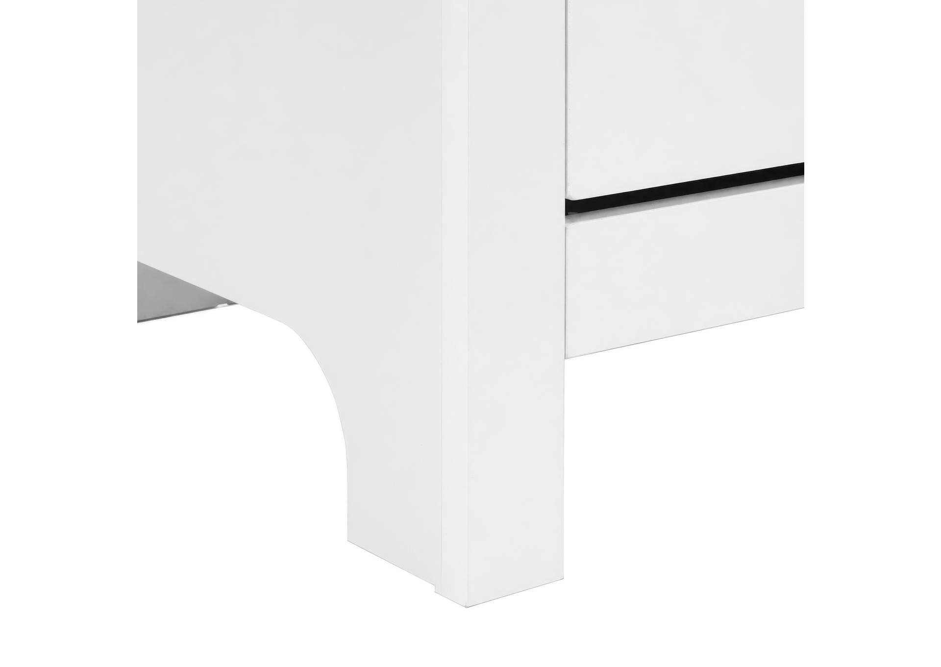 Sami Youth Dresser And Mirror Set In White image 4