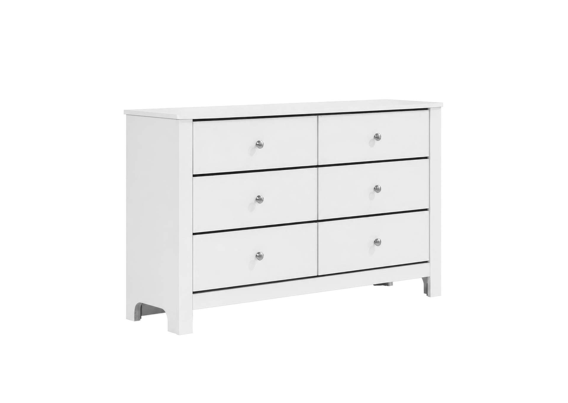 Sami Youth 6 - Drawer Dresser In White image 7