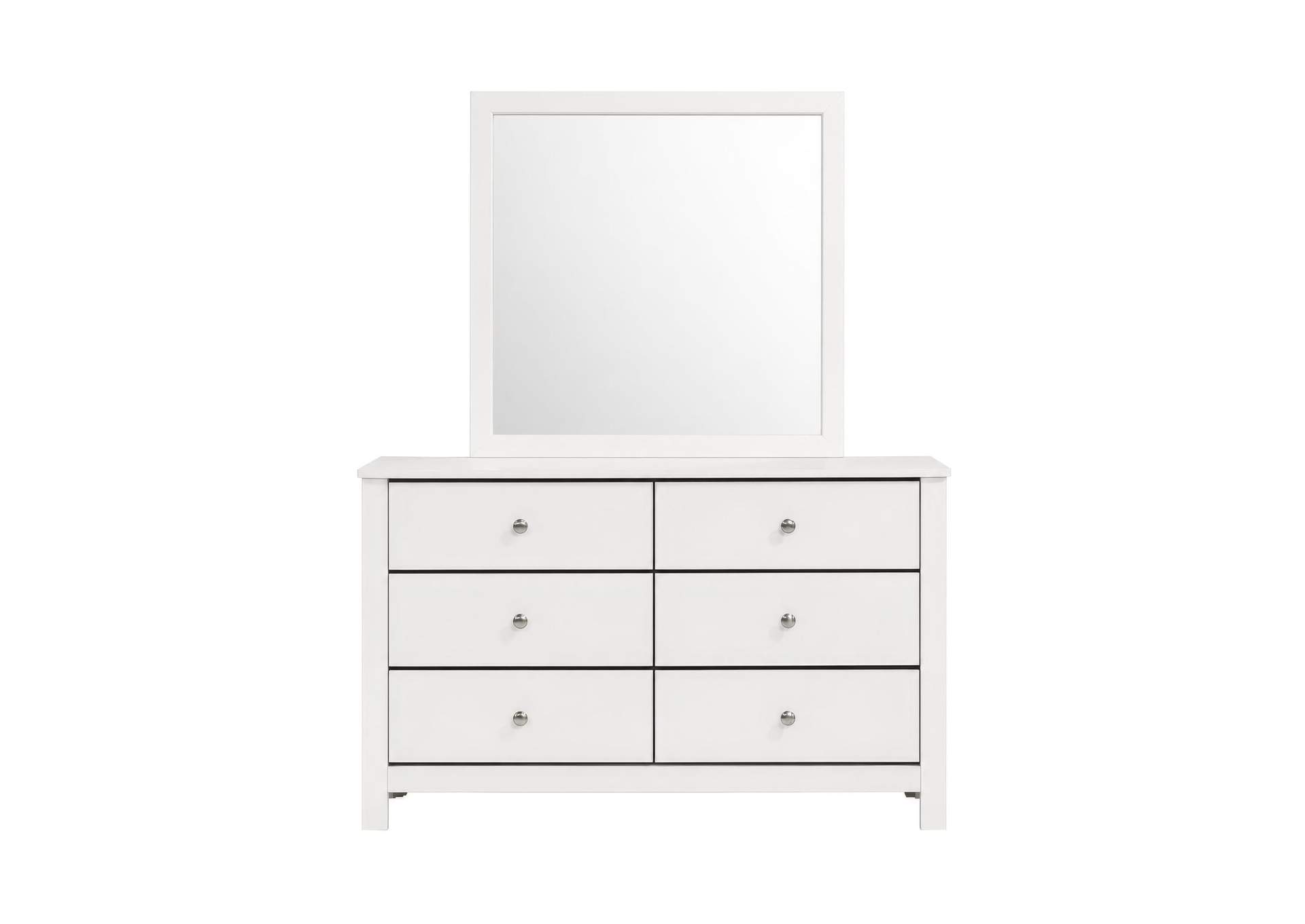 Sami Youth Dresser And Mirror Set In White image 8