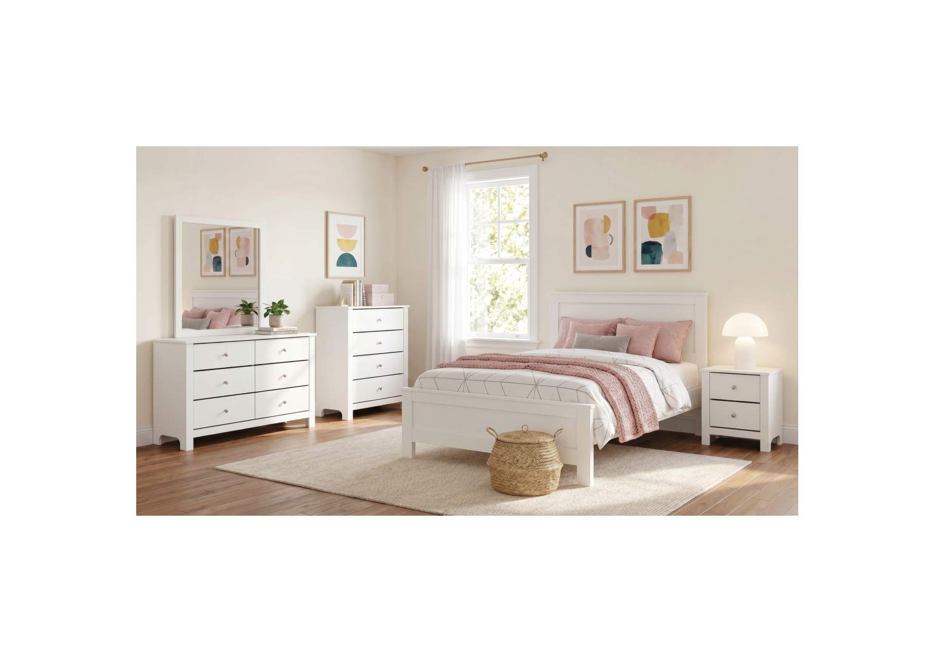 Sami Youth Full Panel Bed In White image 1