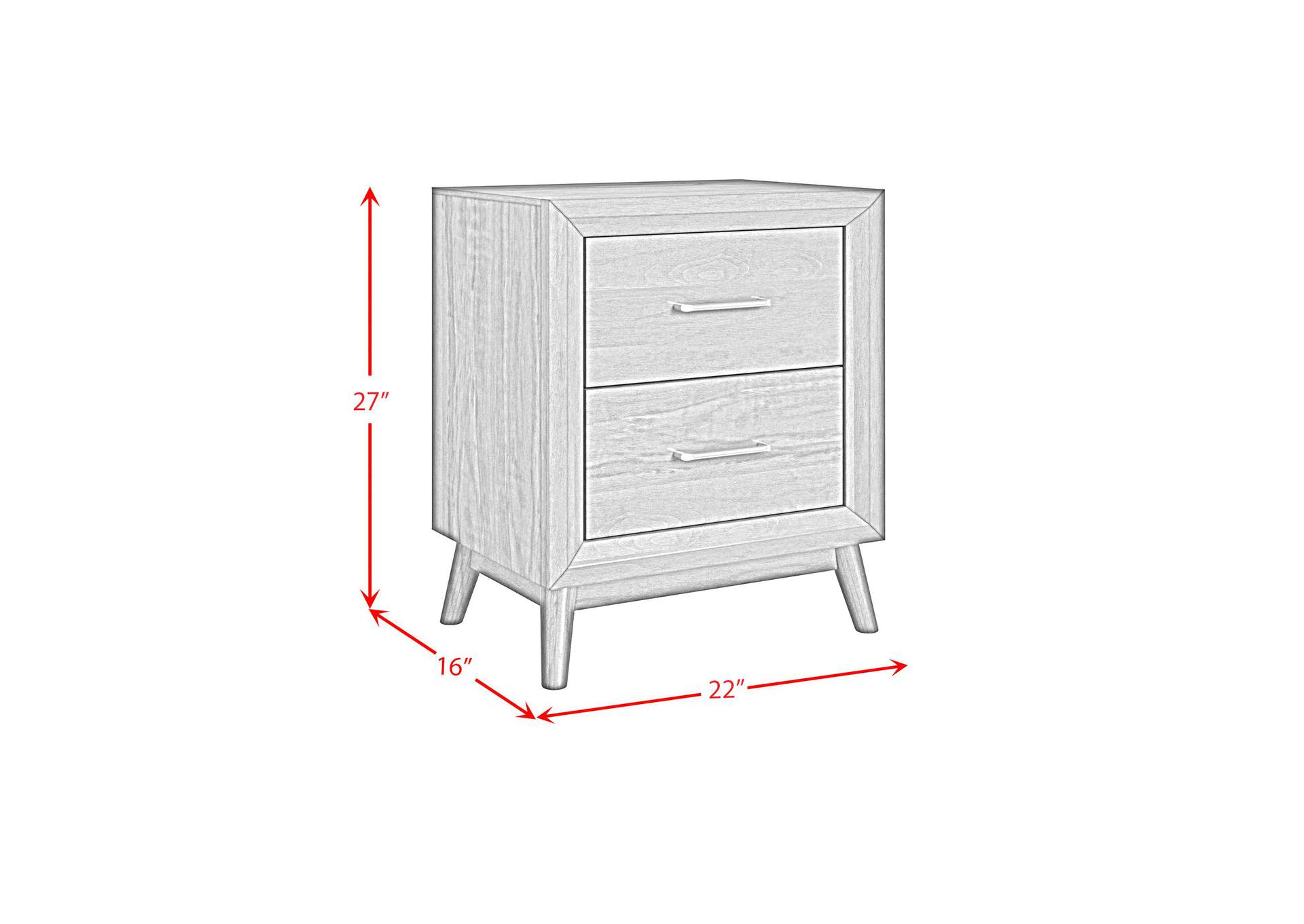 Santa Barbara 2 - Drawer Cabinet In Walnut image 6
