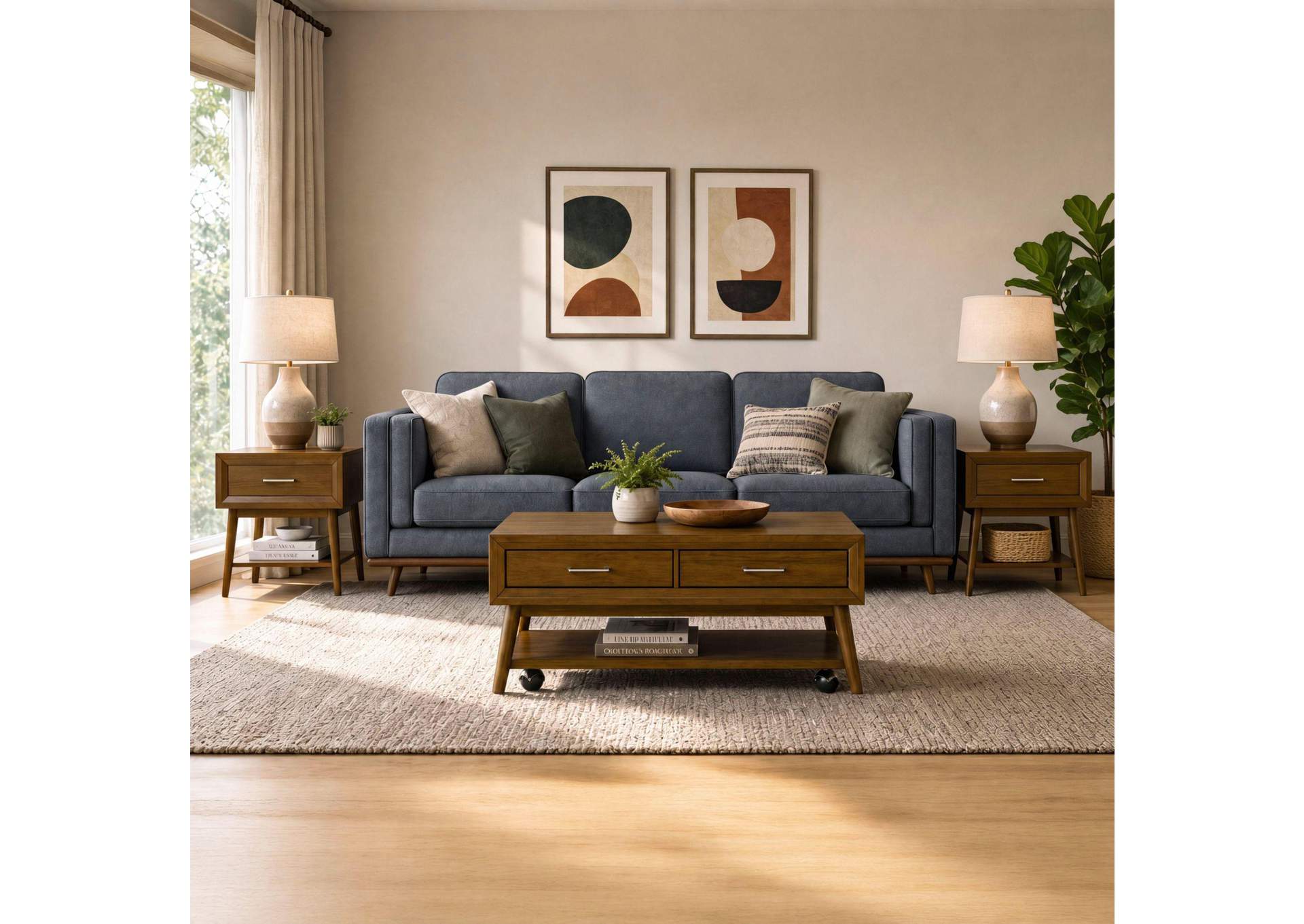 Santa Barbara End Table In Walnut image 1