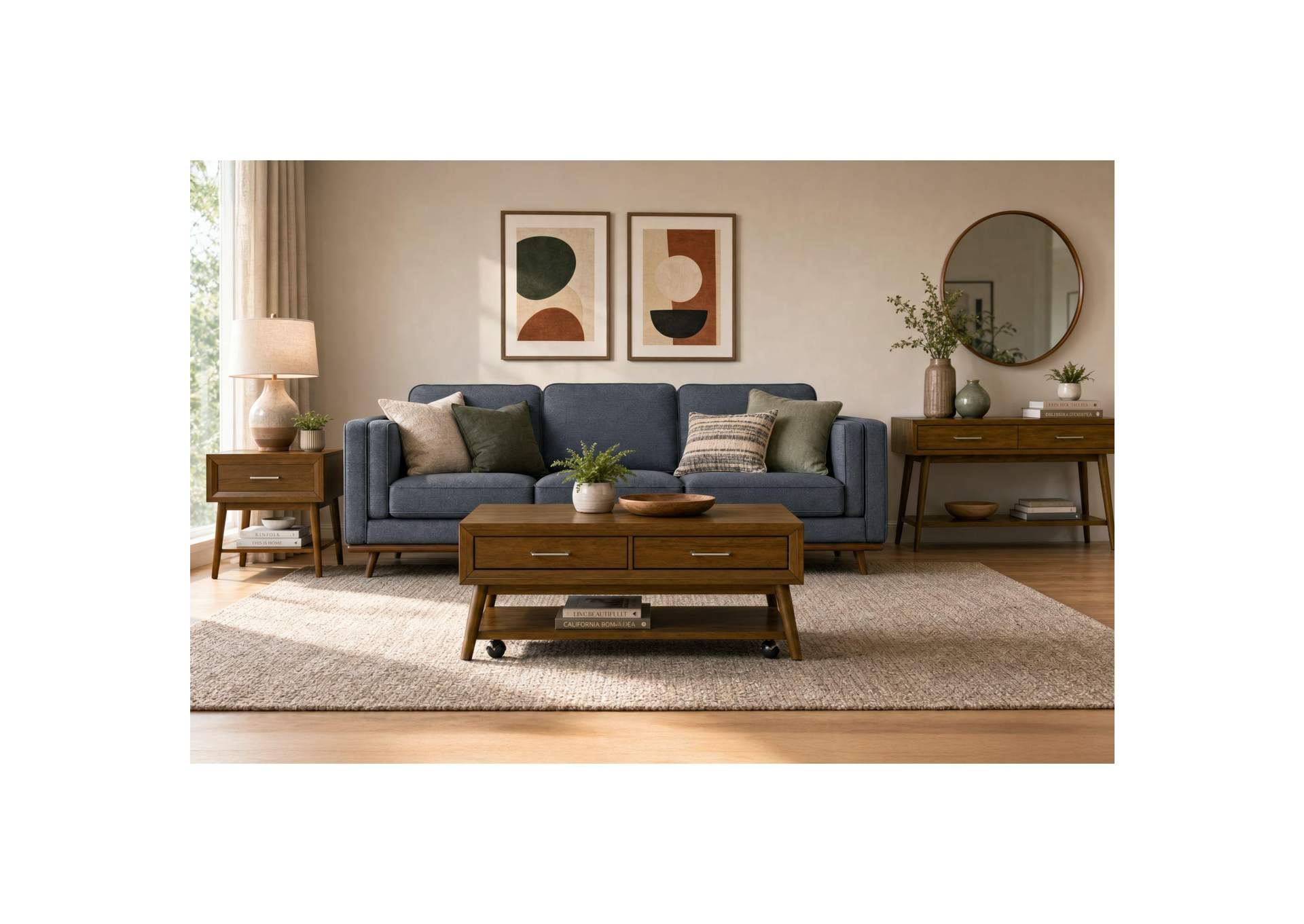 Santa Barbara Sofa Table In Walnut image 1