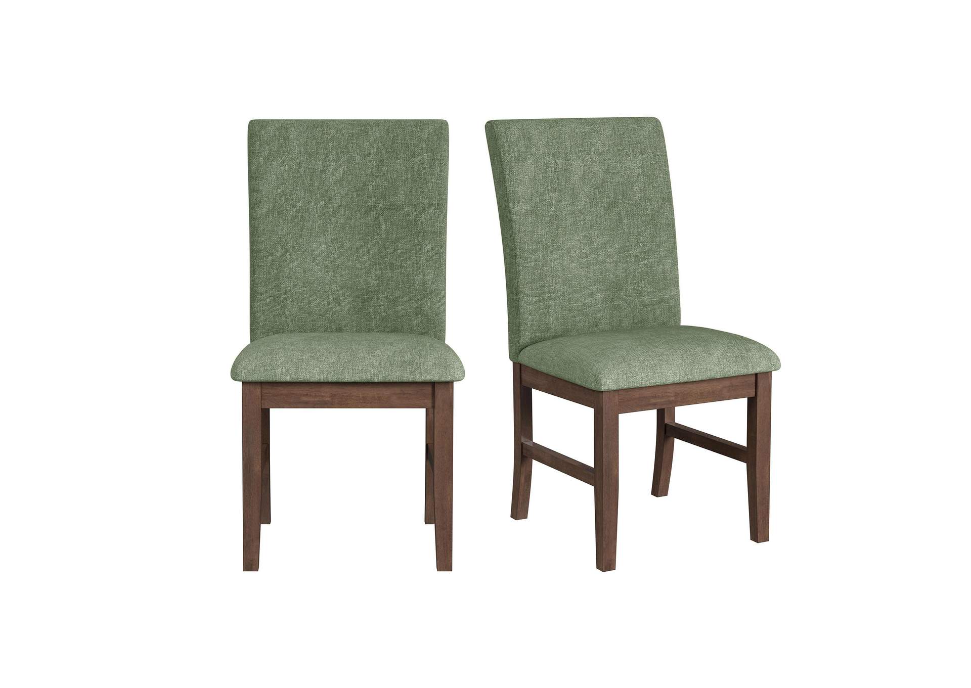 Santa Barbara Dining Side Chair With Avocado Fabric In Walnut 2 Per Carton image 3