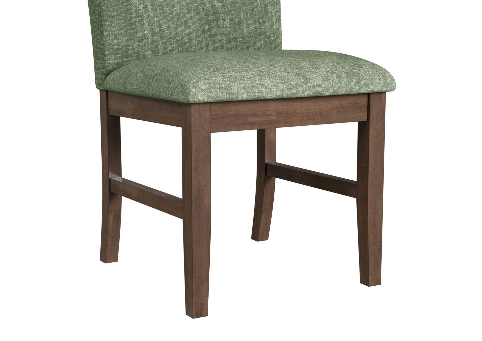Santa Barbara Dining Side Chair With Avocado Fabric In Walnut 2 Per Carton image 5