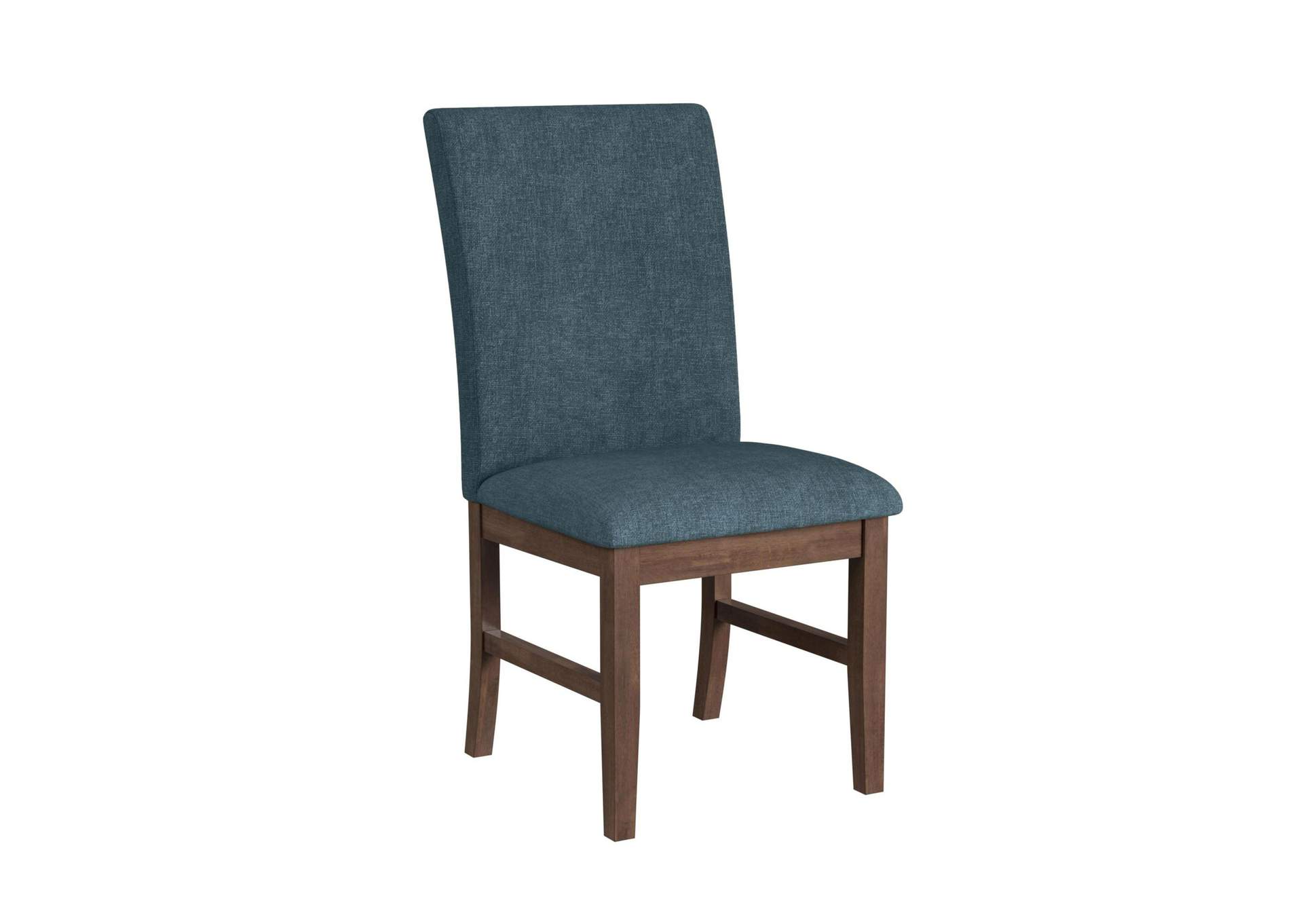 Santa Barbara Dining Side Chair With Denim Blue Fabric In Walnut 2 Per Carton image 7