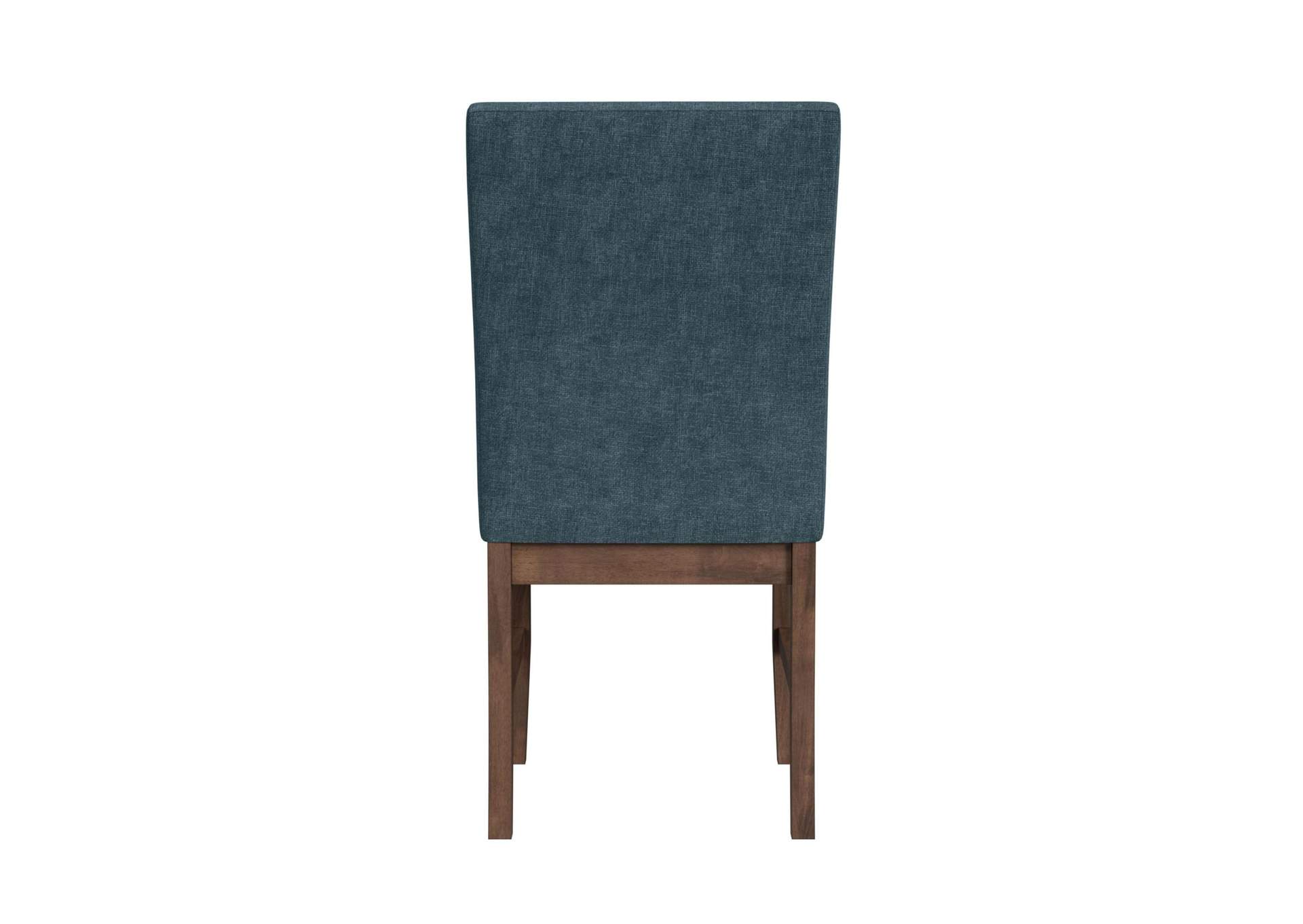 Santa Barbara Dining Side Chair With Denim Blue Fabric In Walnut 2 Per Carton image 10