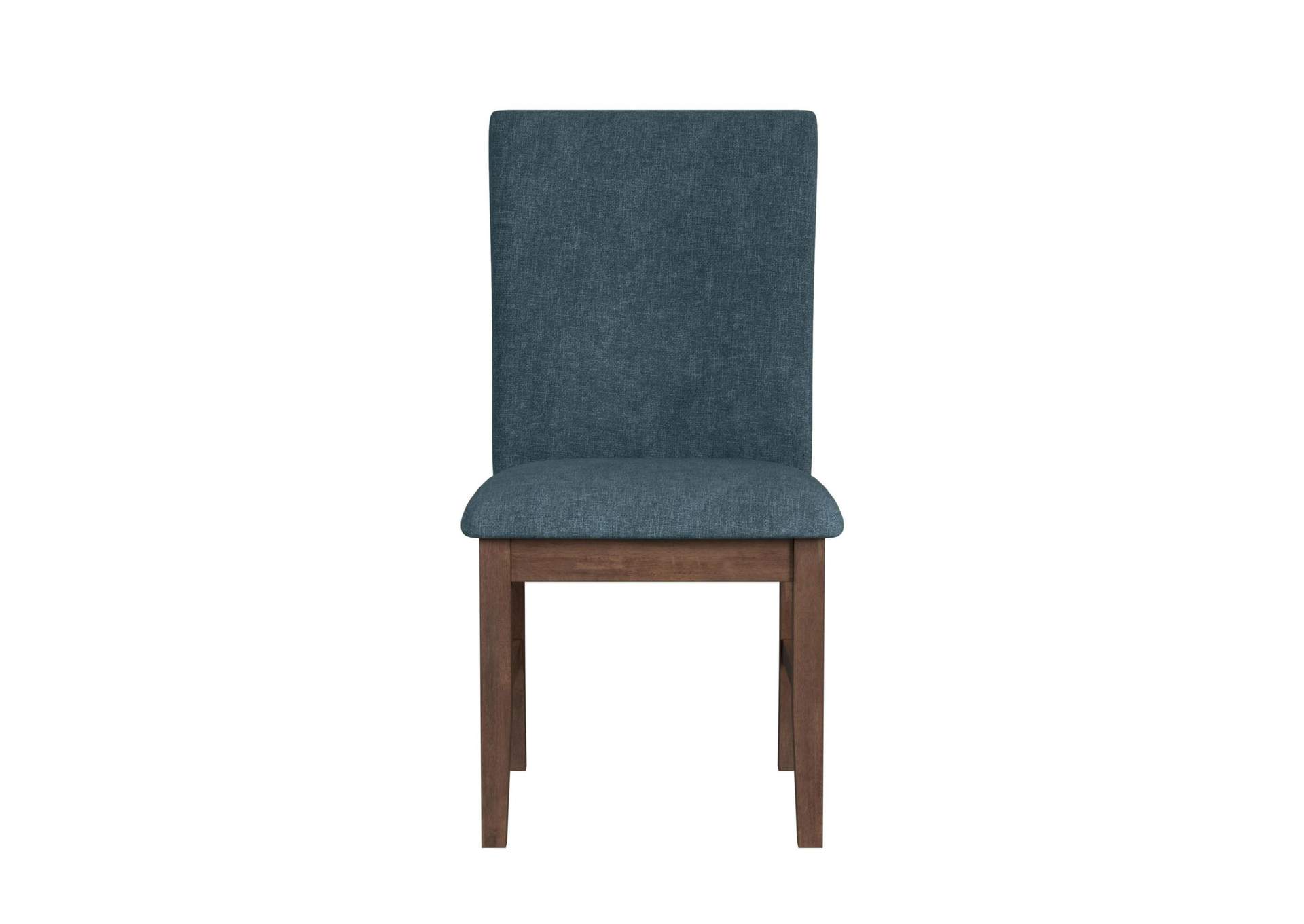 Santa Barbara Dining Side Chair With Denim Blue Fabric In Walnut 2 Per Carton image 8