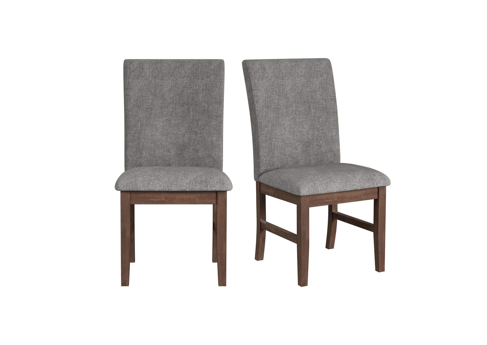 Santa Barbara Dining Side Chair With Dark Grey Fabric In Walnut 2 Per Carton image 3