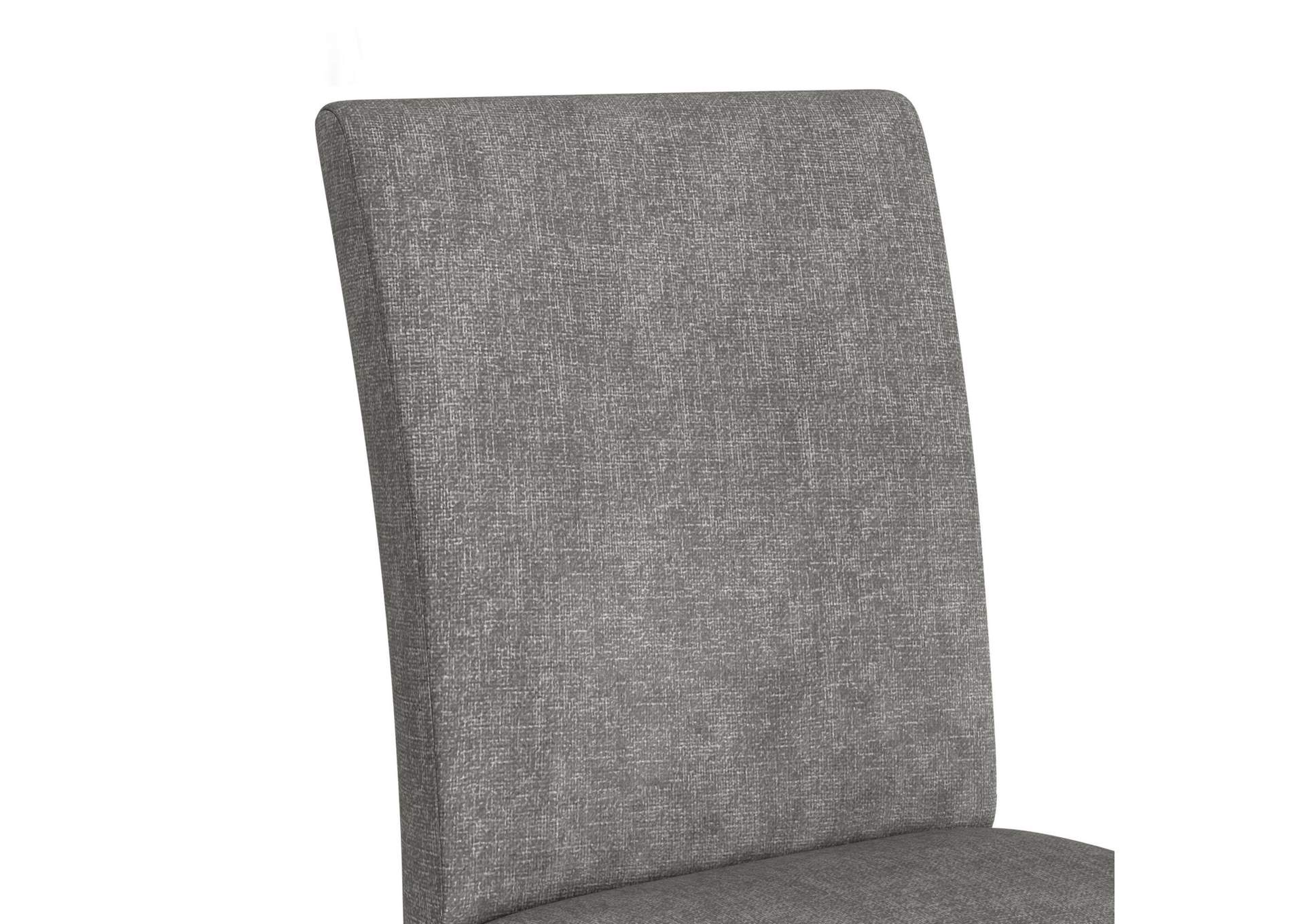 Santa Barbara Dining Side Chair With Dark Grey Fabric In Walnut 2 Per Carton image 4