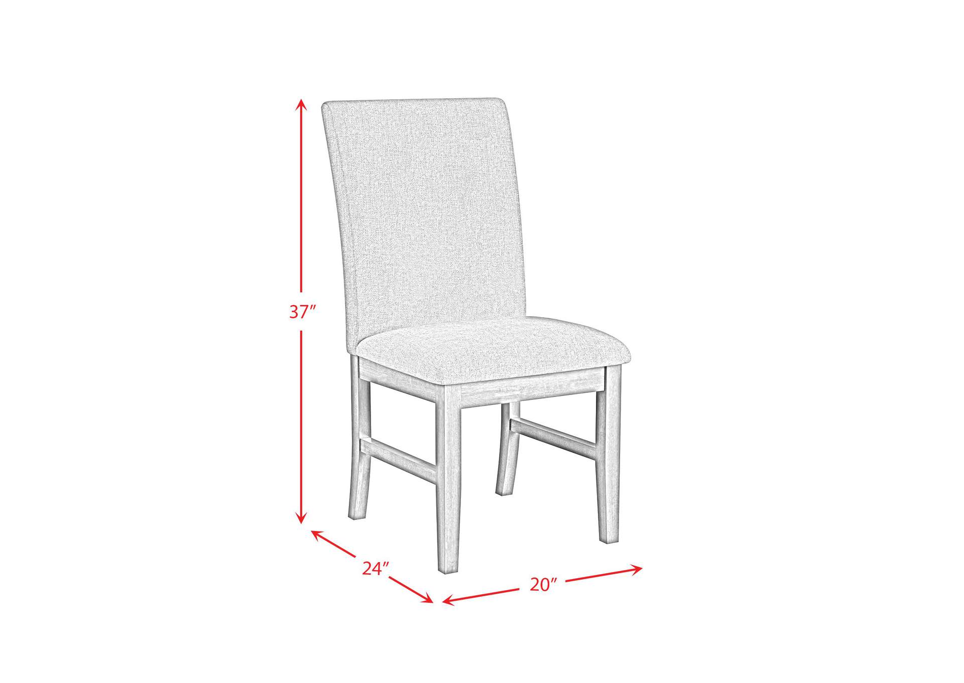 Santa Barbara Dining Side Chair With Denim Blue Fabric In Walnut 2 Per Carton image 6