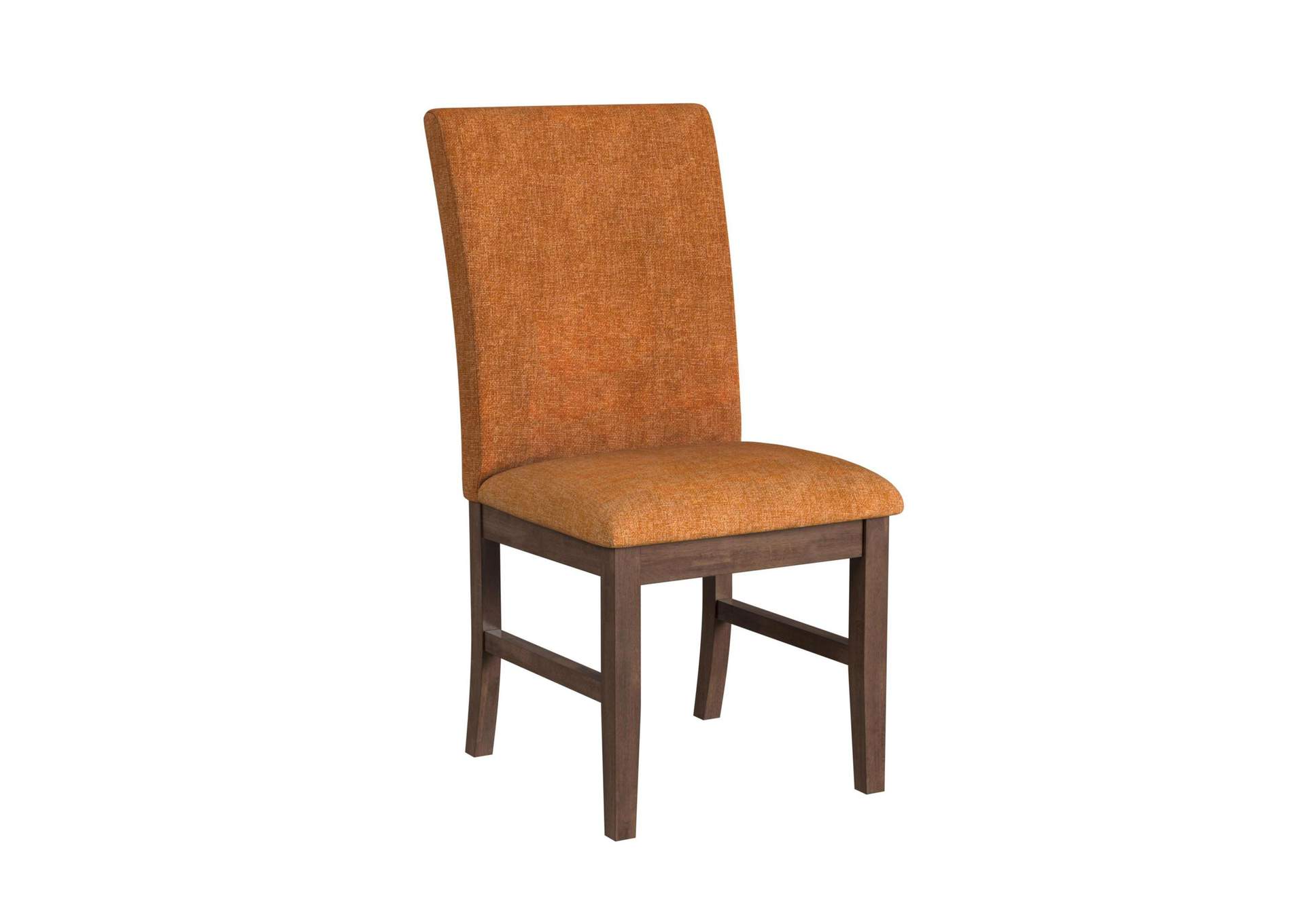 Santa Barbara Dining Side Chair With Orange Fabric In Walnut 2 Per Carton image 7