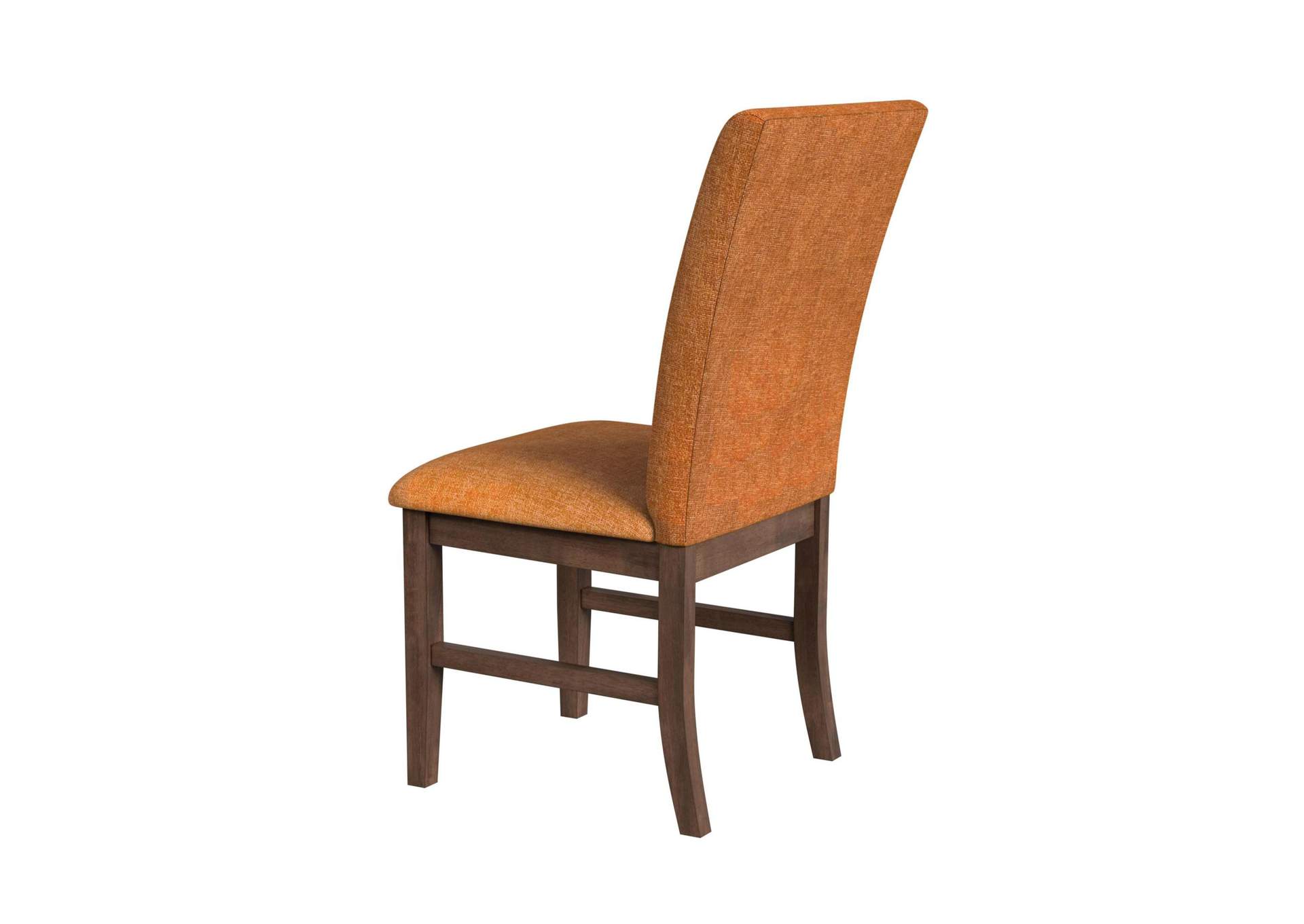 Santa Barbara Dining Side Chair With Orange Fabric In Walnut 2 Per Carton image 9