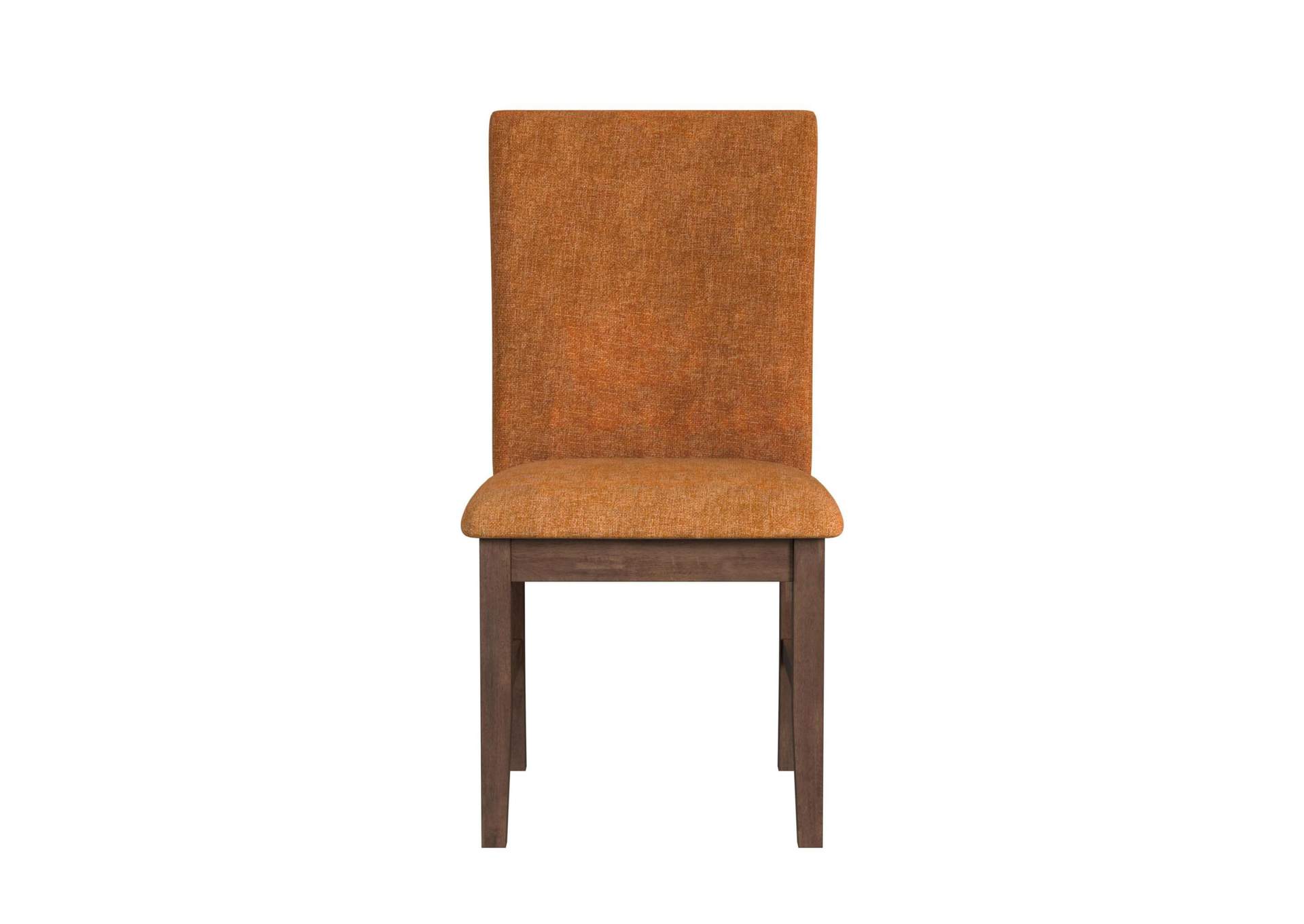 Santa Barbara Dining Side Chair With Orange Fabric In Walnut 2 Per Carton image 8