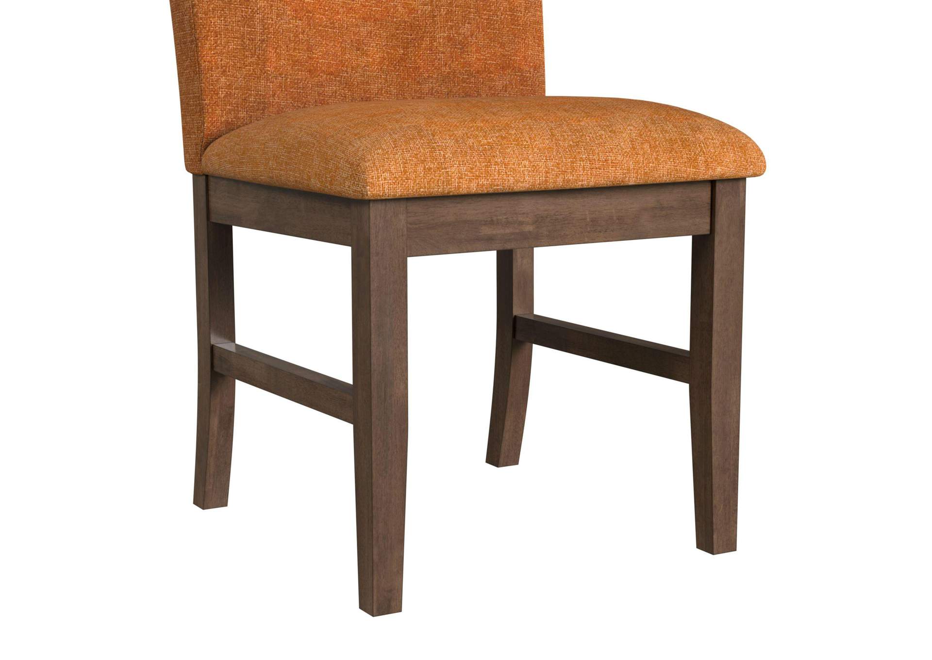 Santa Barbara Dining Side Chair With Orange Fabric In Walnut 2 Per Carton image 5