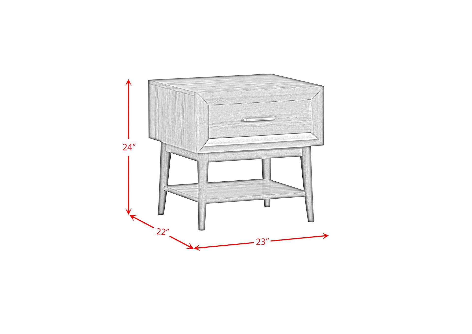 Santa Barbara End Table In Walnut image 6