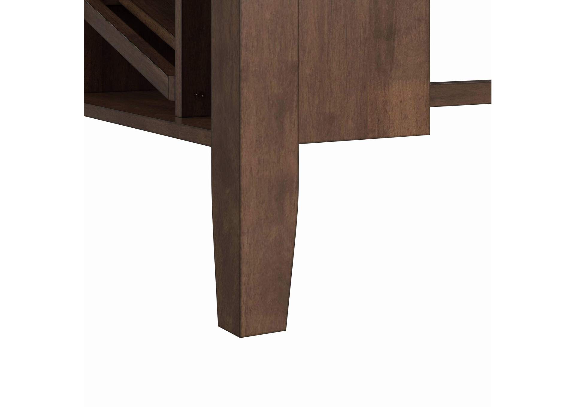 Santa Barbara Kitchen Island 2 Counter Stools With Dark Grey Fabric In Walnut image 11