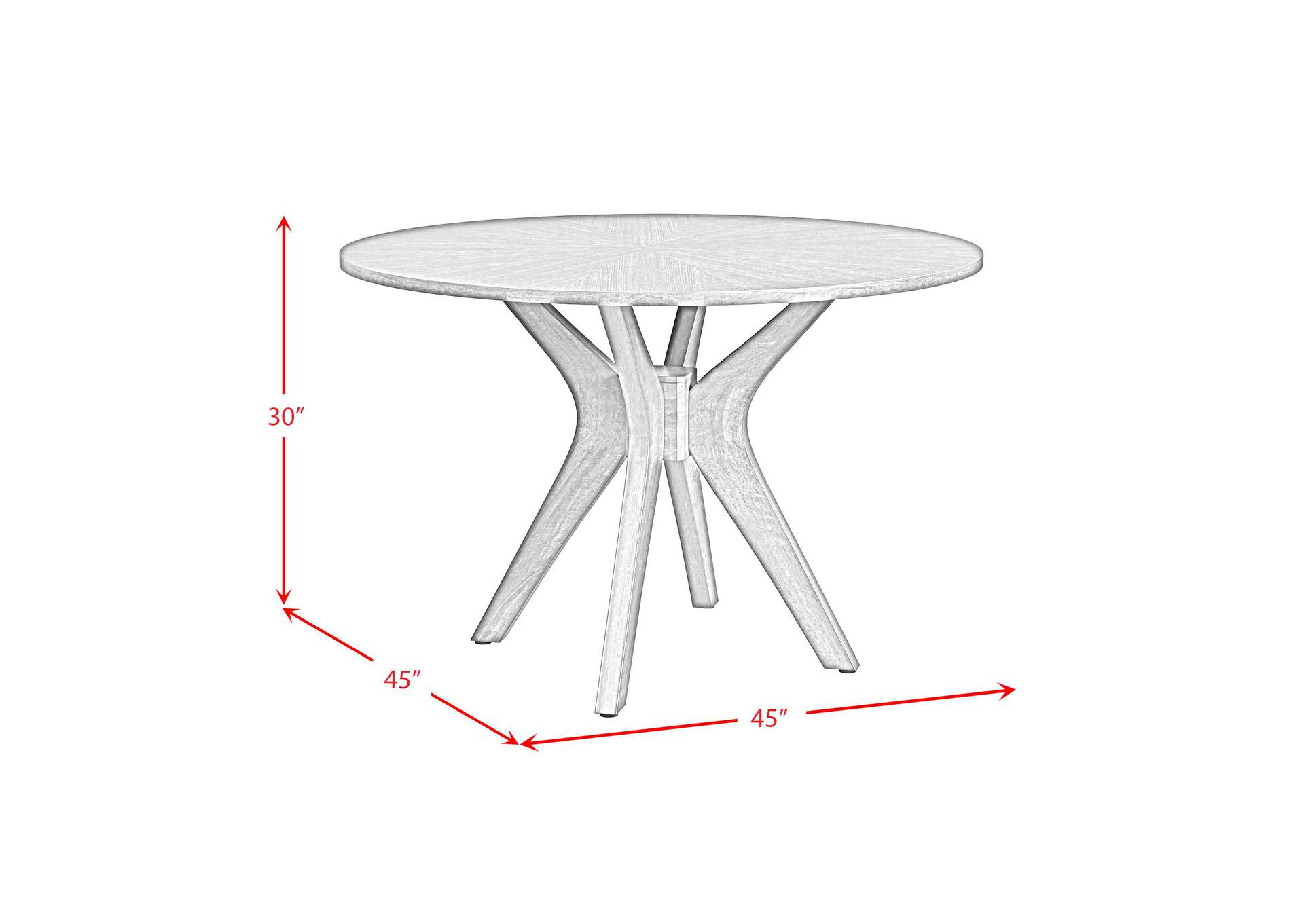 Santa Barbara Round Dining Table In Walnut image 5