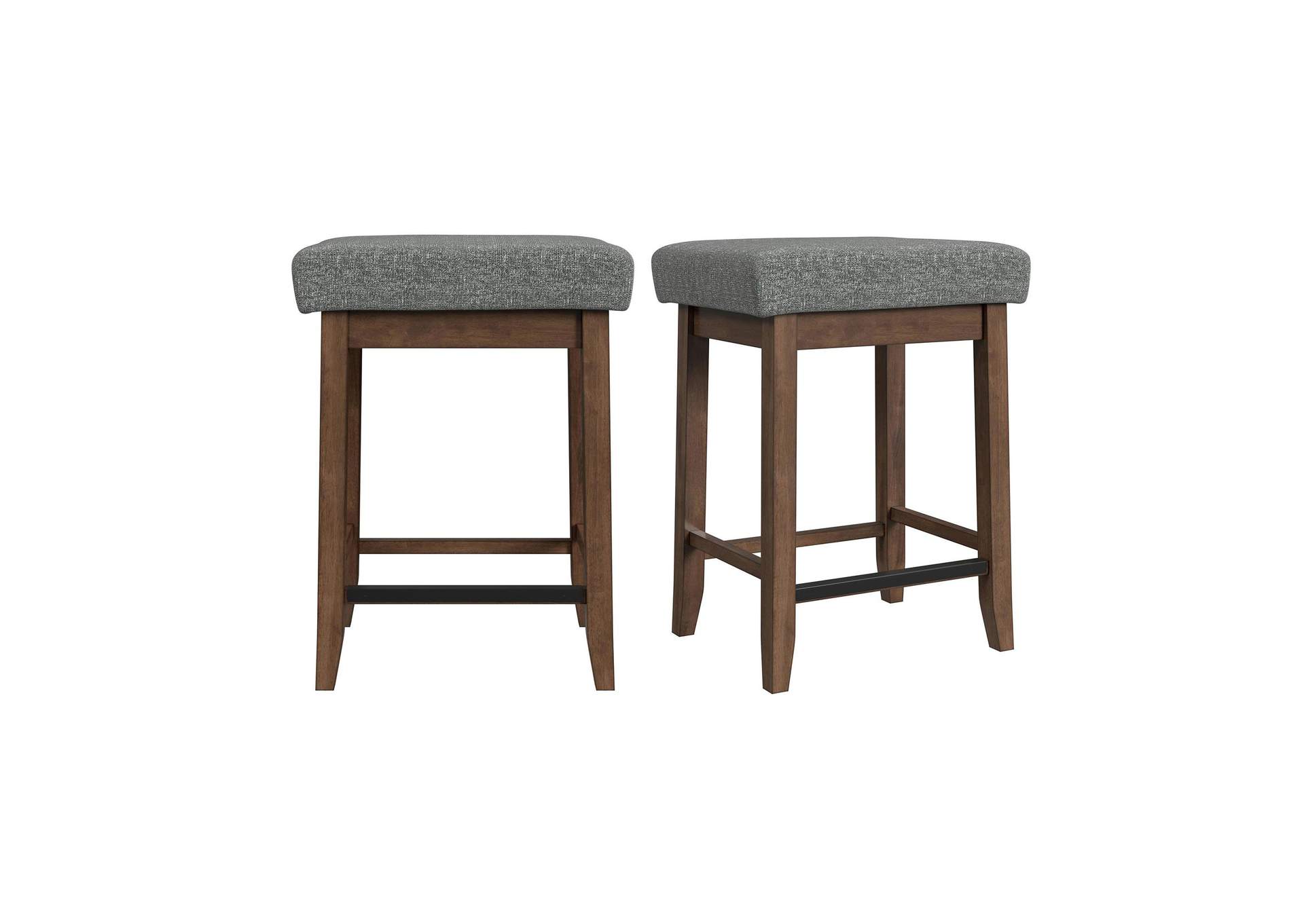 Santa Barbara Counter Stool With Dark Grey Fabric In Walnut 2 Per Carton image 3