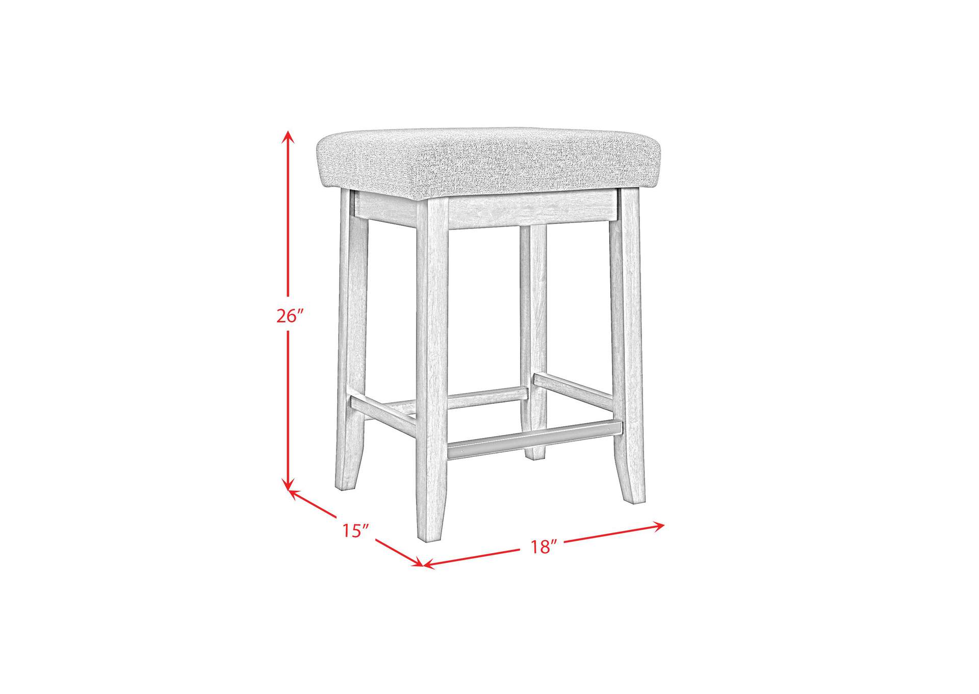 Santa Barbara Kitchen Island 2 Counter Stools With Dark Grey Fabric In Walnut image 10