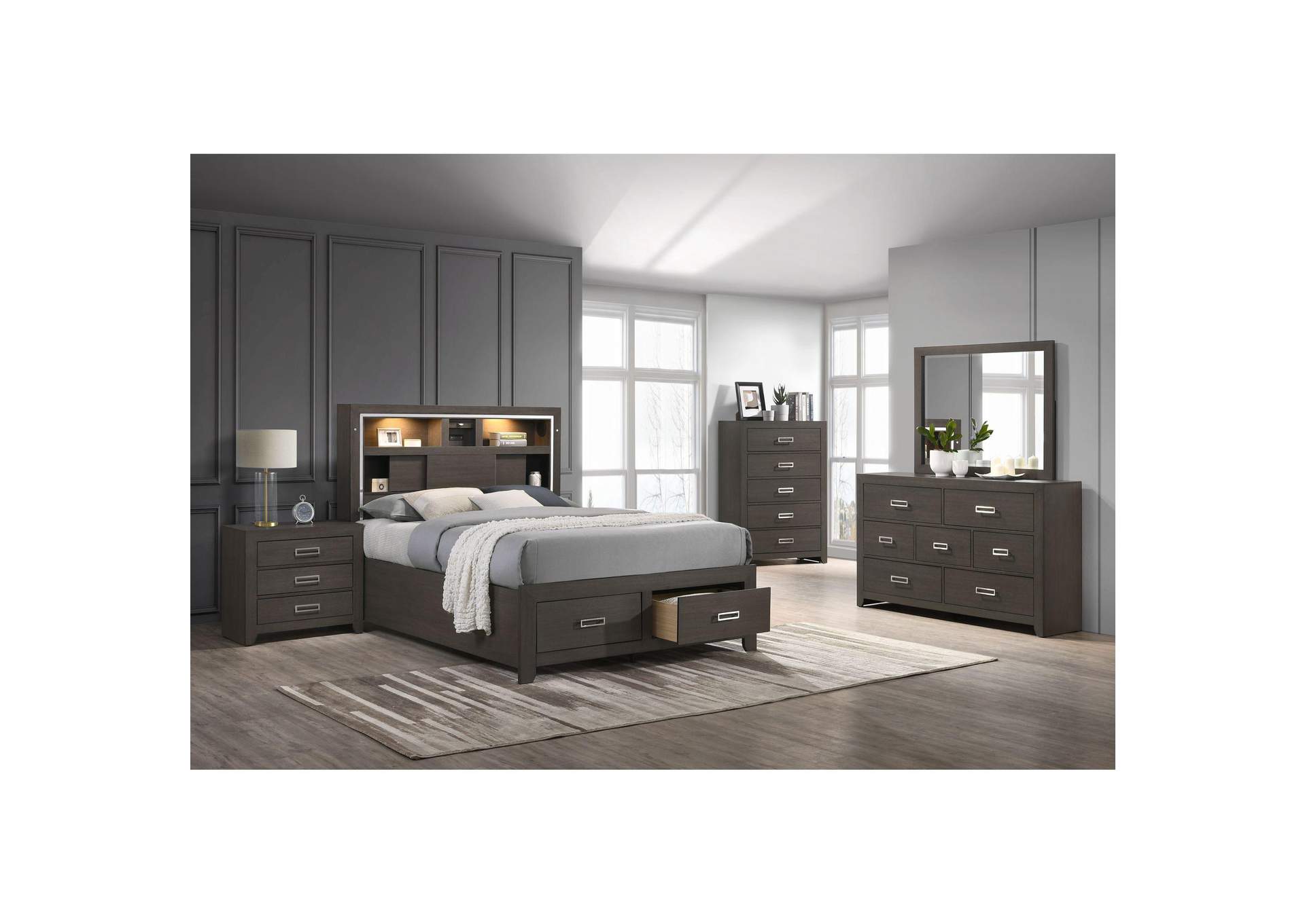 Sasha 5 - Drawer Chest In Grey image 1