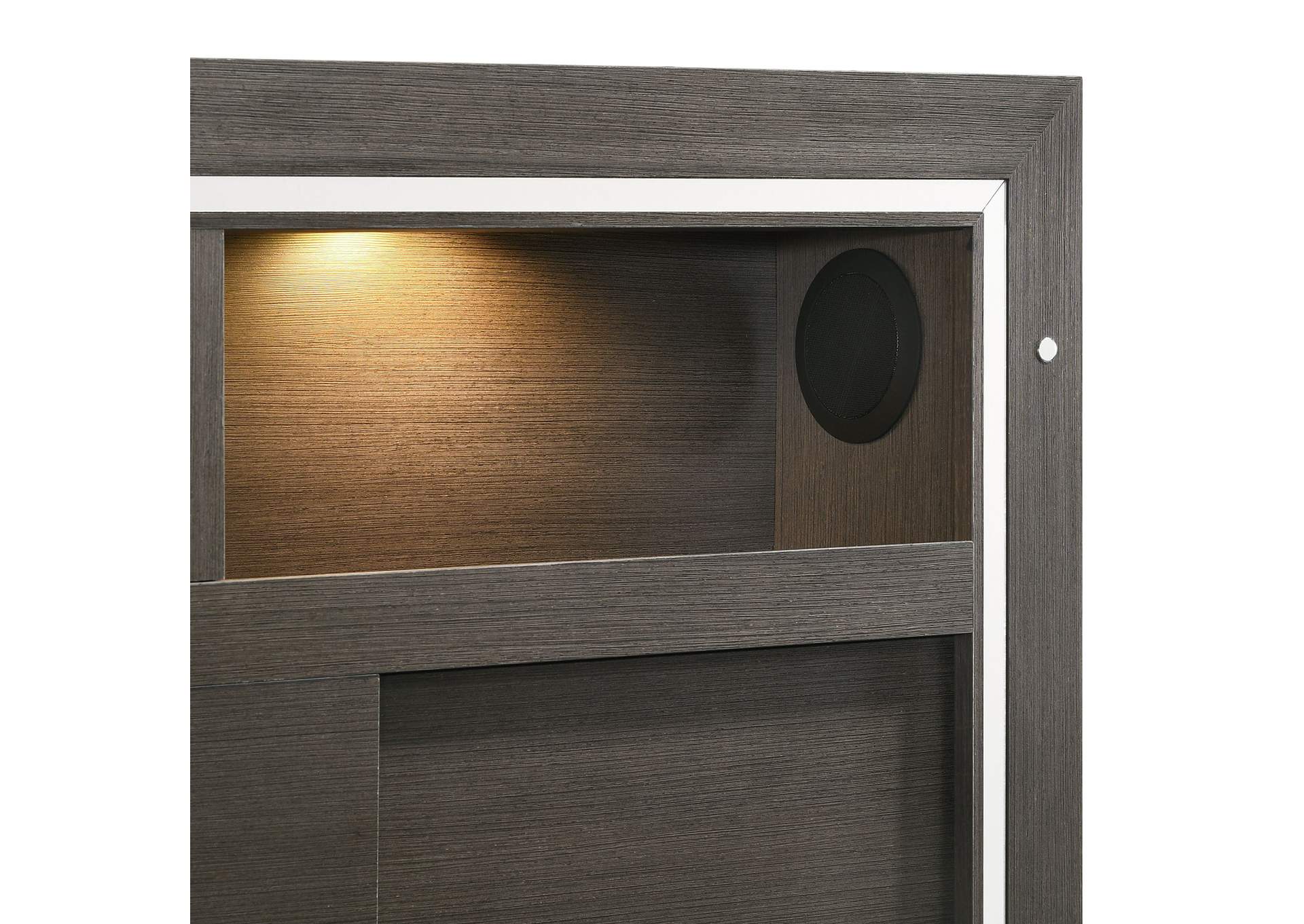 Sasha King Music Bed With Led Light In Grey