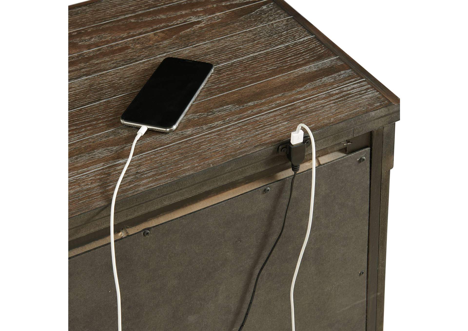 Scott Nightstand With USB Dark Finish image 3