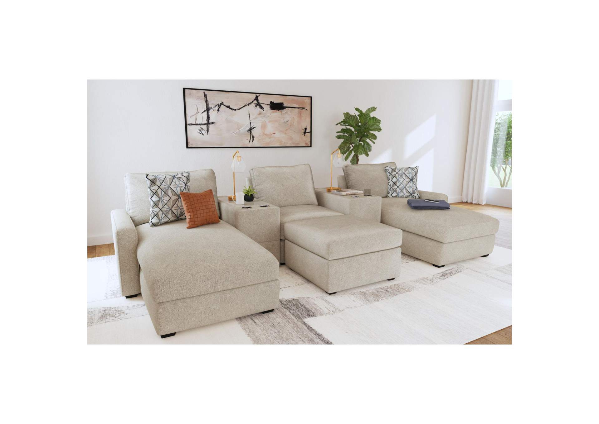 Select Modular Right Hand Facing Chaise With Track Arm In United Light Grey With 1 Pillow In Level Jewelry image 1
