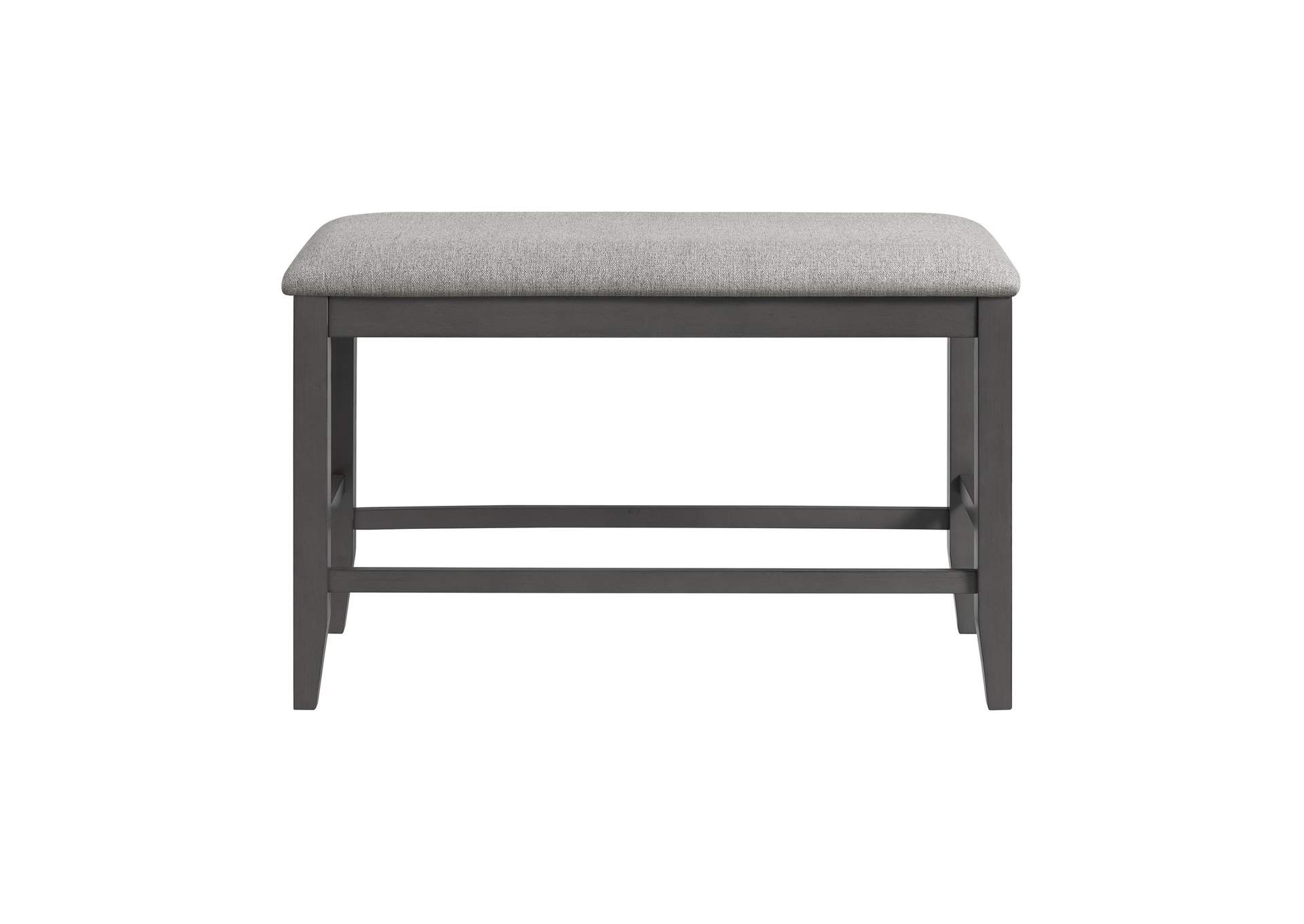Seneca Counter Bench Without Back And With Grey Fabric In Grey image 7