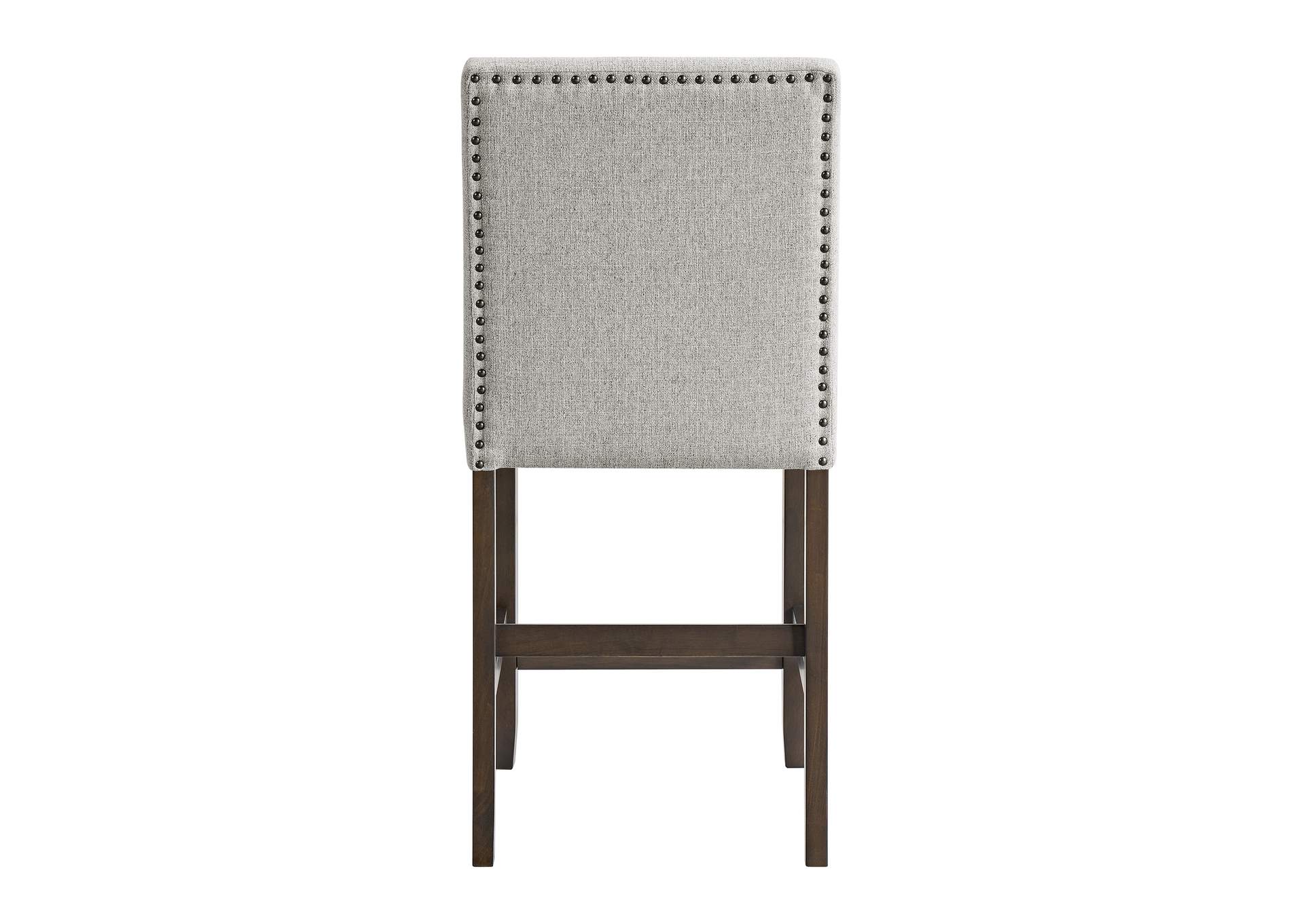 Seneca Counter Side Chair With Grey Fabric In Brown 2 Per Carton image 5