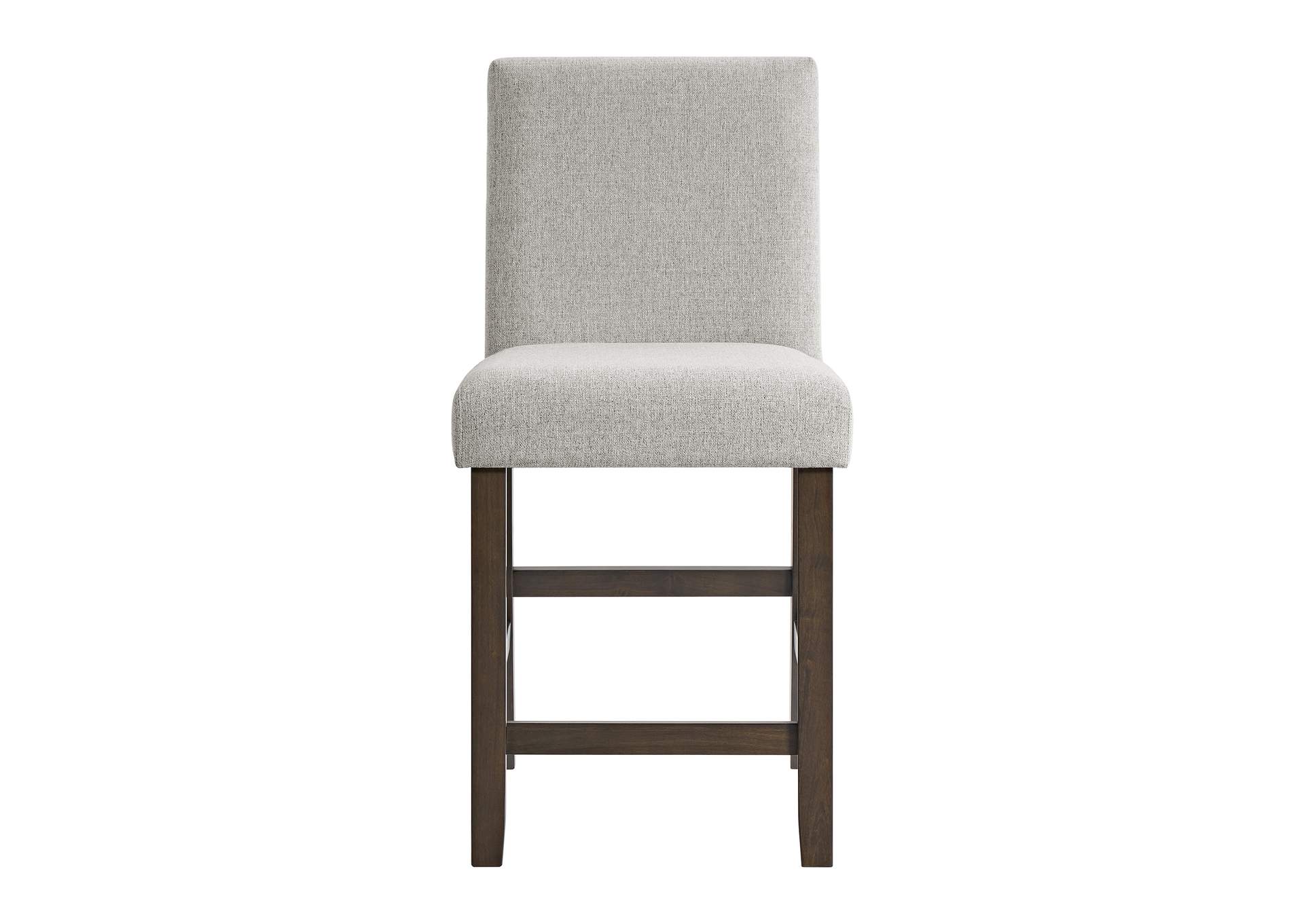 Seneca Counter Side Chair With Grey Fabric In Brown 2 Per Carton image 4