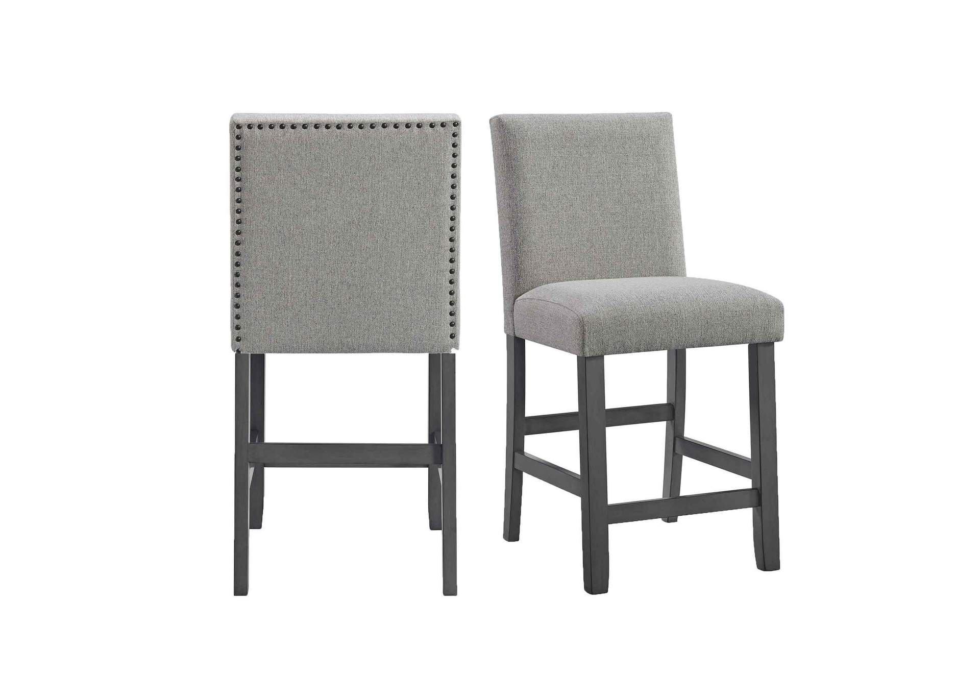 Seneca Counter Side Chair With Grey Fabric In Grey 2 Per Carton image 3