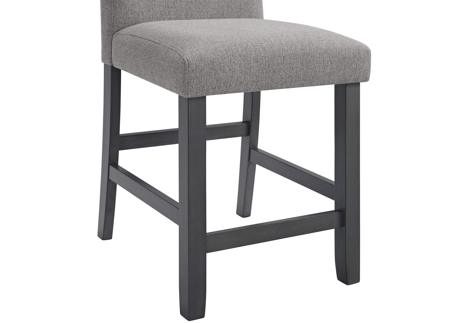 Seneca Counter Side Chair With Grey Fabric In Grey 2 Per Carton image 6
