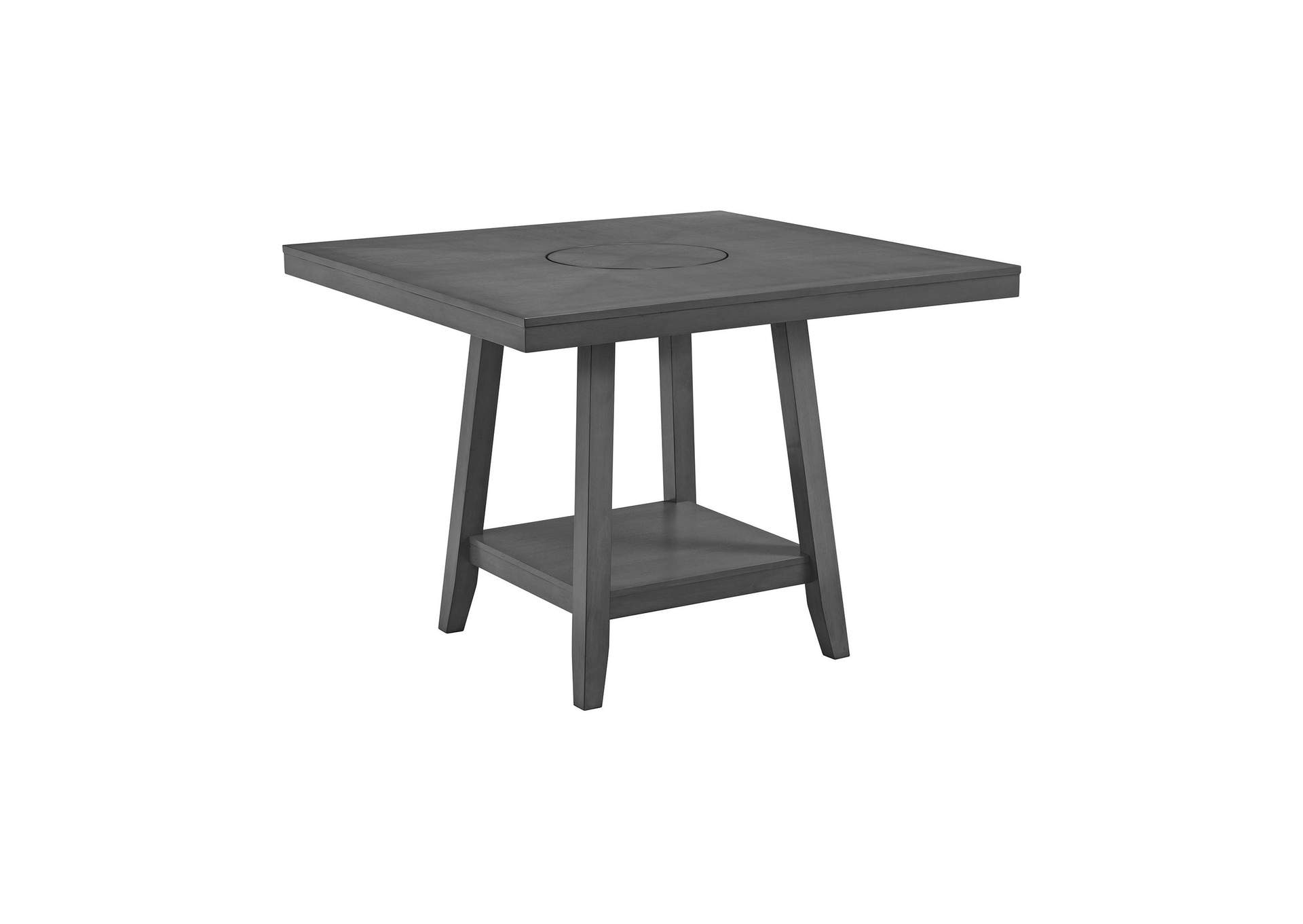 Seneca Square Counter Table With Lazy Susan In Grey image 8