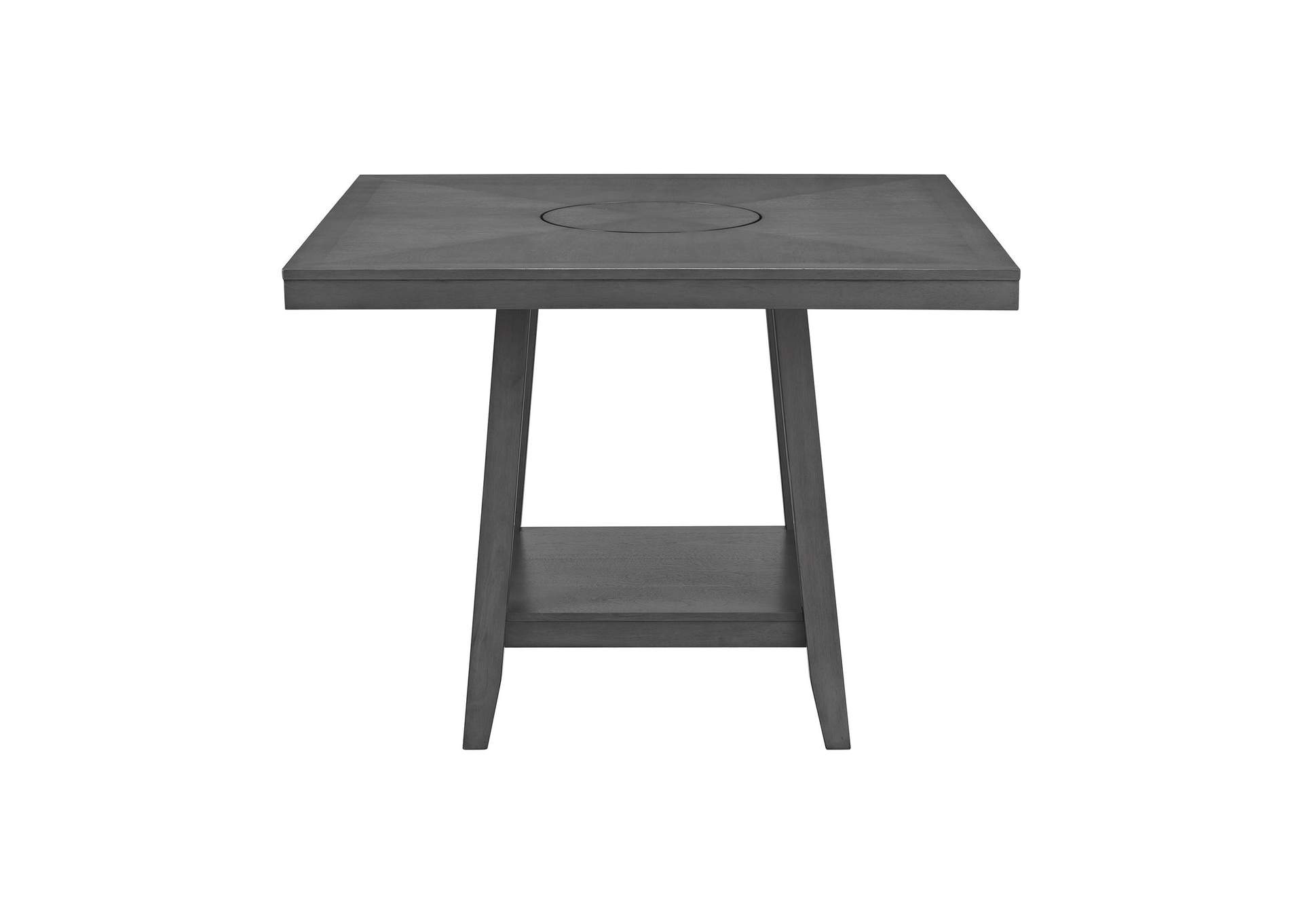 Seneca Square Counter Table With Lazy Susan In Grey image 9