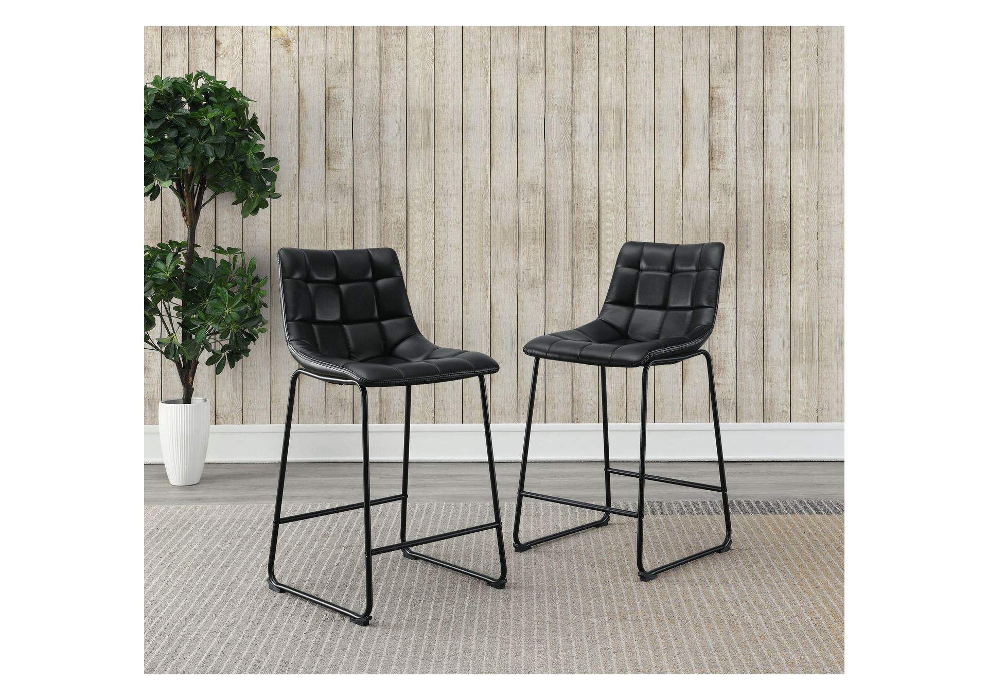 Seth 25 Distressed Black Counter Stool 2 Per Carton image 1