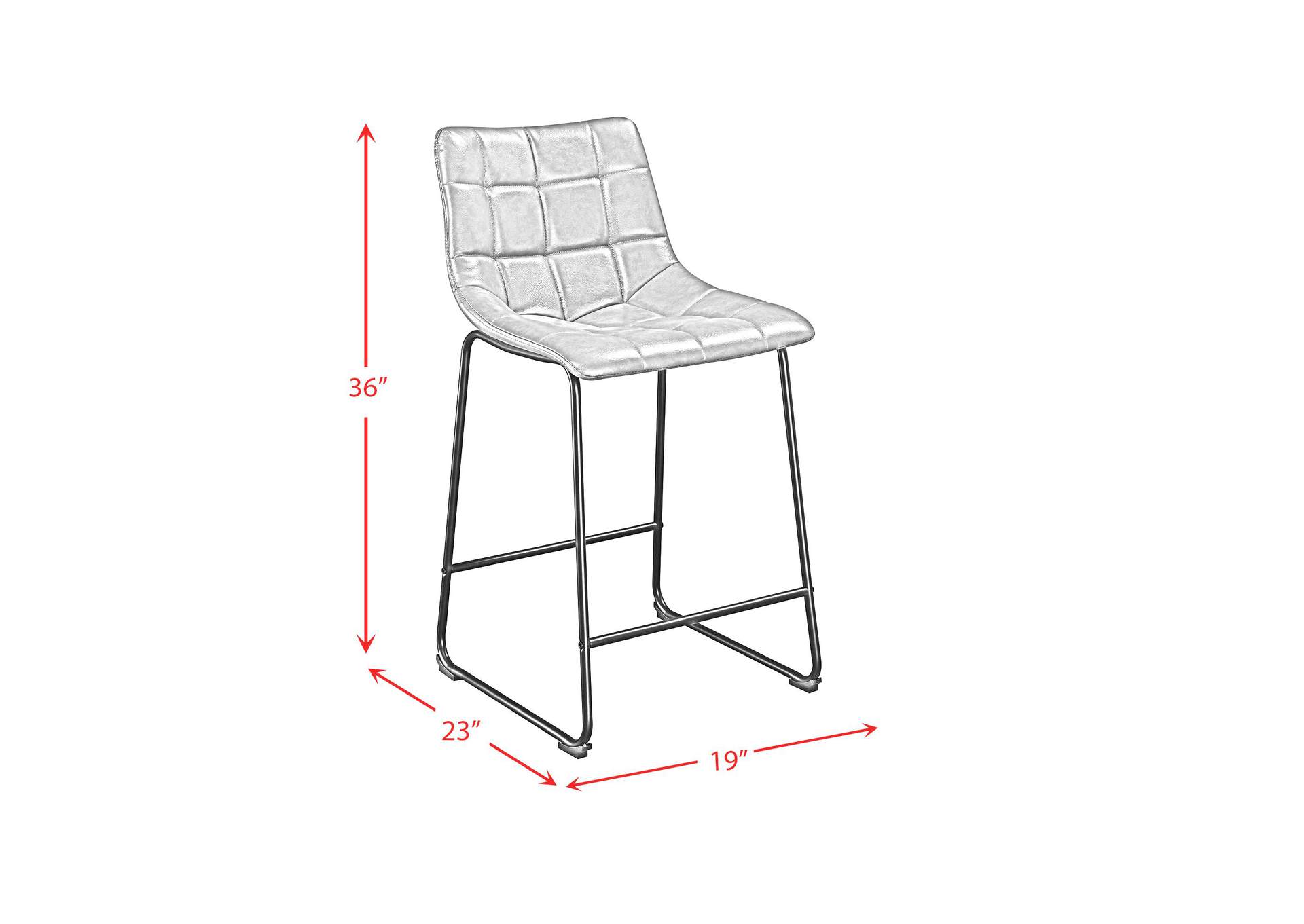 Seth 25 Distressed Black Counter Stool 2 Per Carton image 7