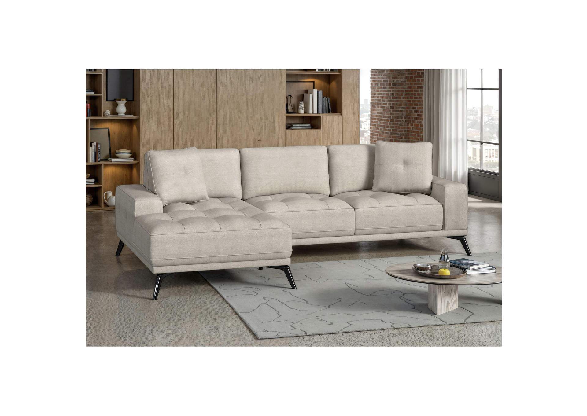 Shadow Ridge Right Hand Facing Loveseat With 1 Pillow In Lincoln Stone image 1