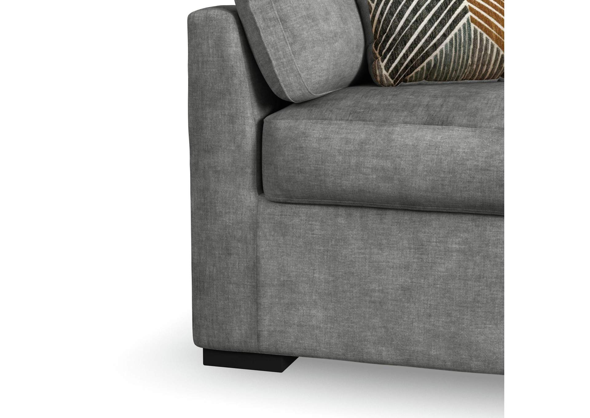 Shamrock Right Hand Facing Loveseat In Branca Iron With 1 Pillow 19 image 3