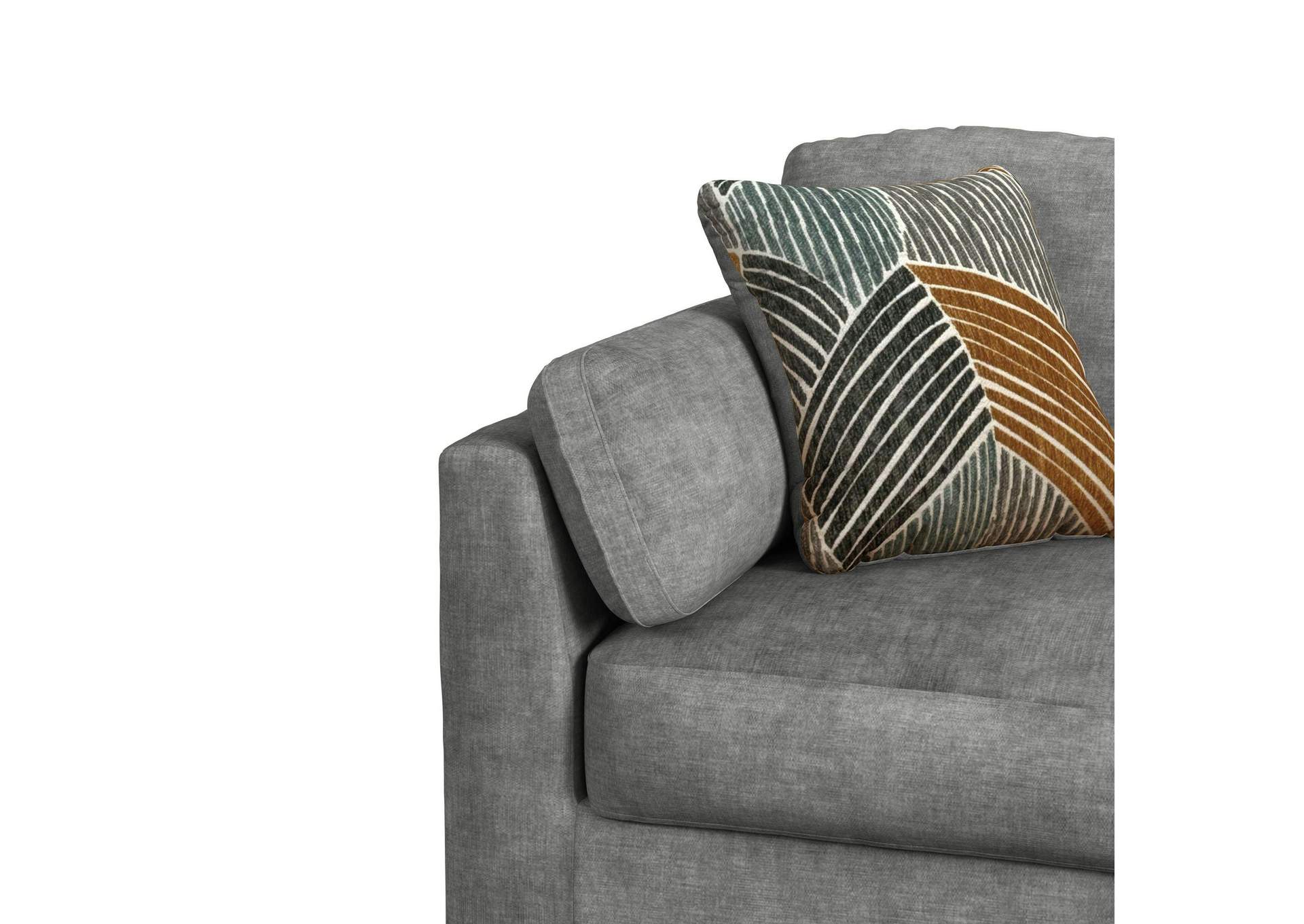 Shamrock Right Hand Facing Loveseat In Branca Iron With 1 Pillow 19 image 4