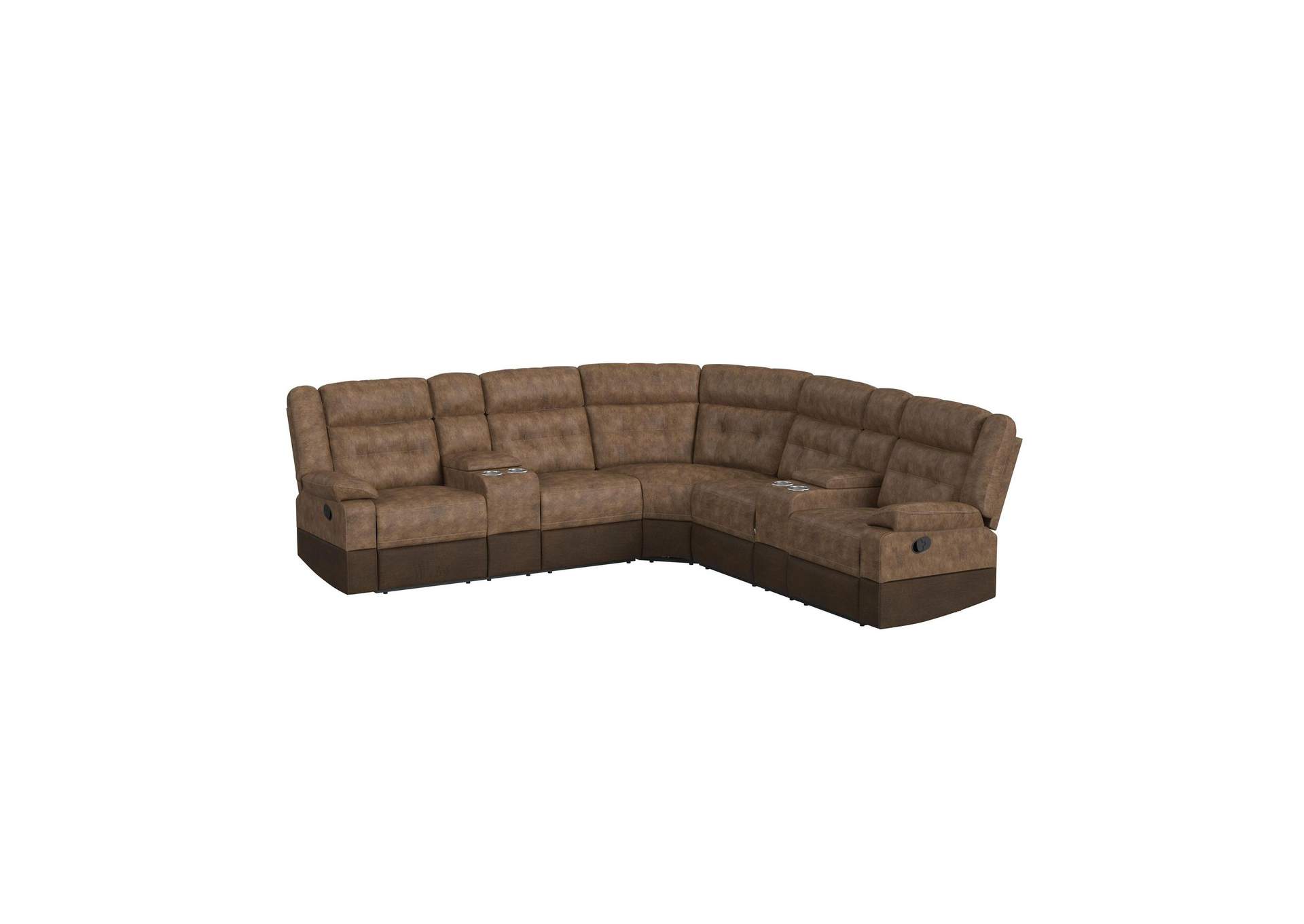 Sky Hawk Right Hand Facing Loveseat With Console In Buxley Brown - Chestnut image 3